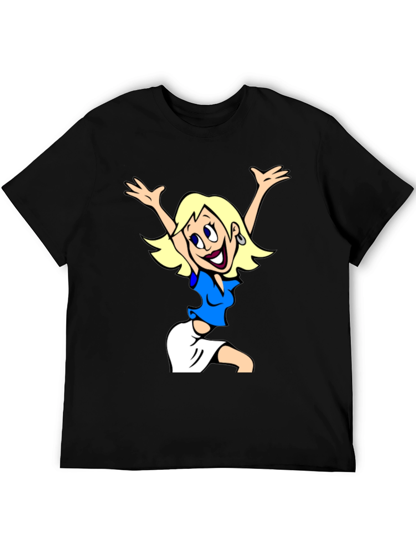 Cartoon Girl Graphic Tee - Fun & Stylish