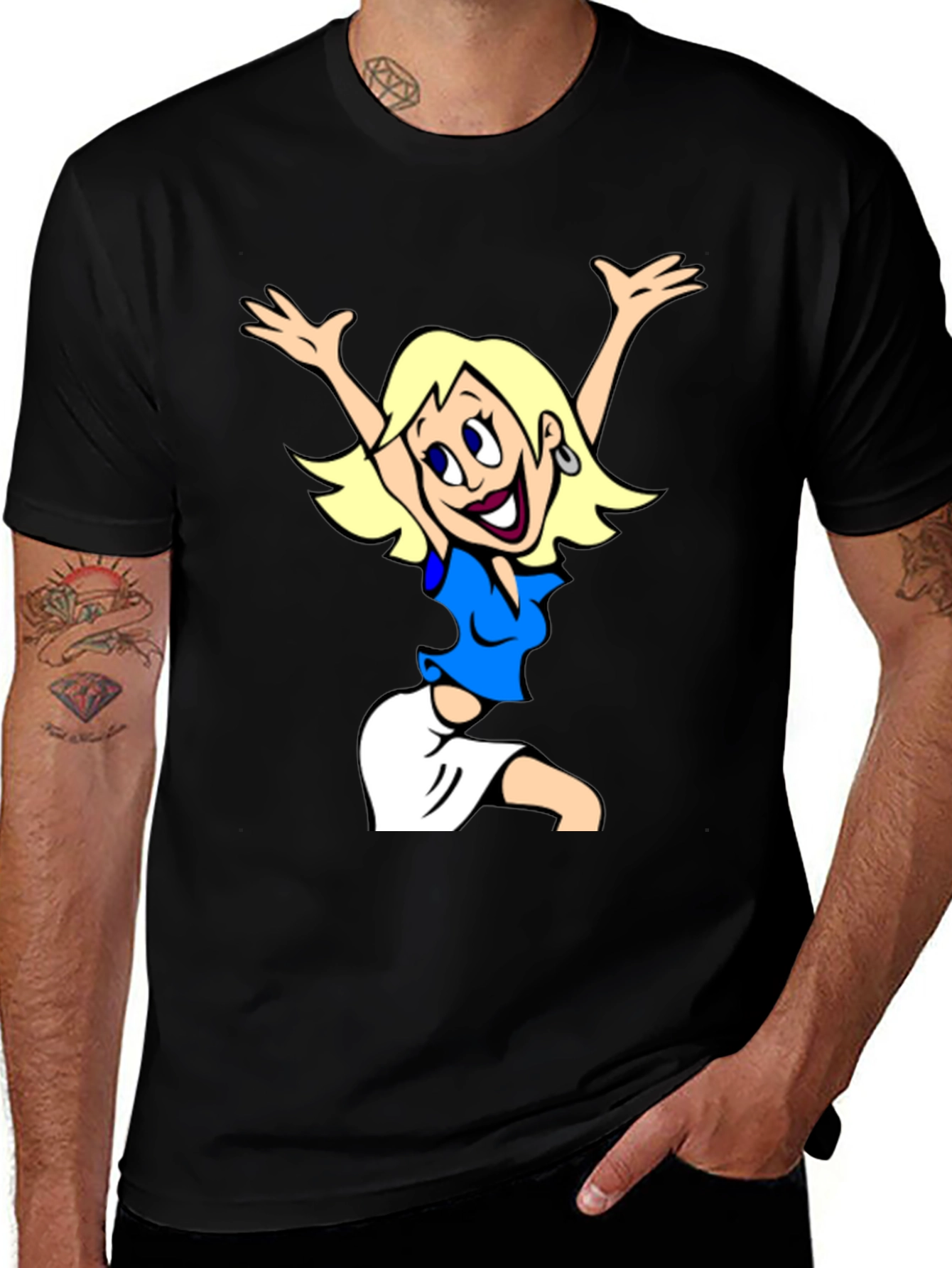 Cartoon Girl Graphic Tee - Fun & Stylish
