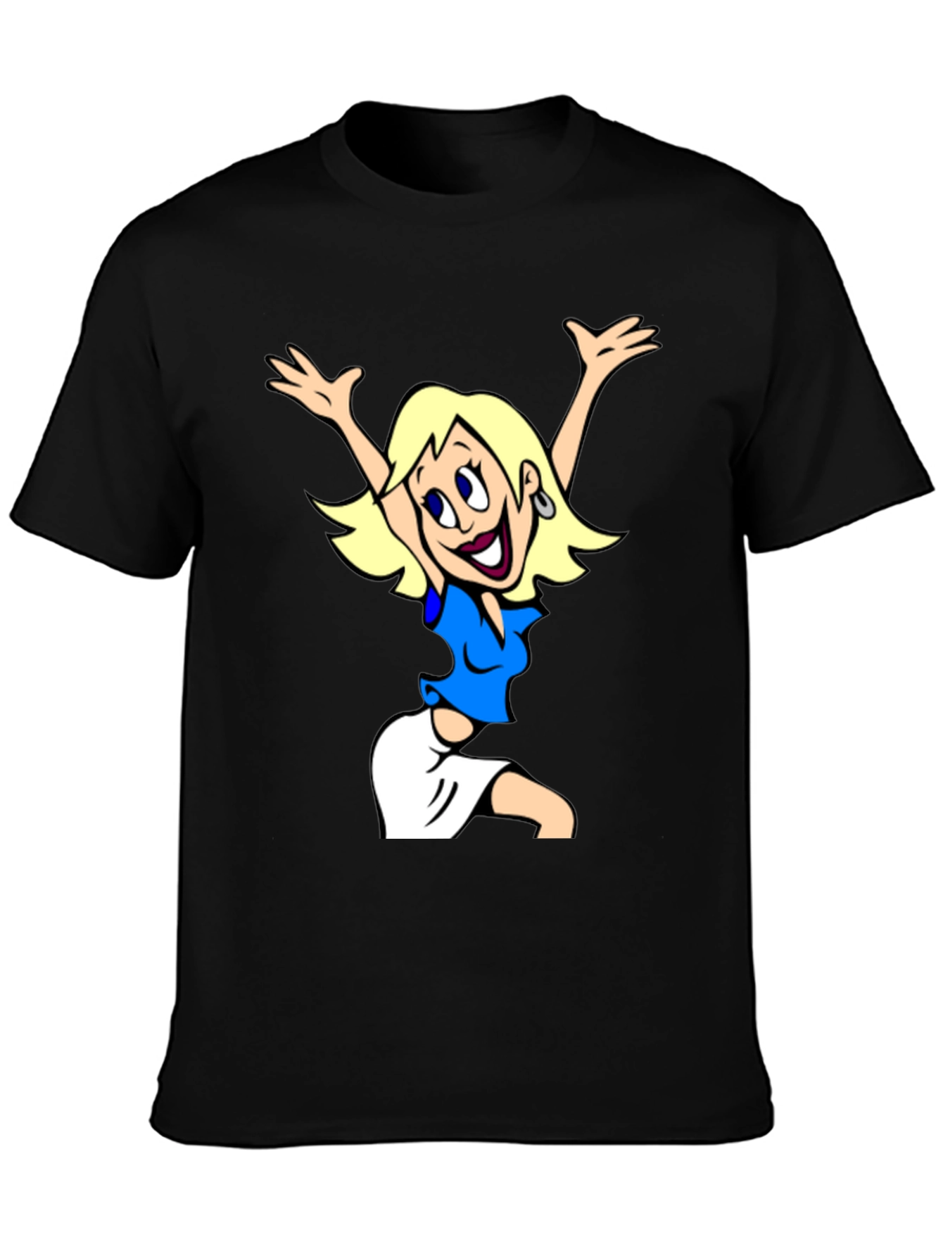 Cartoon Girl Graphic Tee - Fun & Stylish