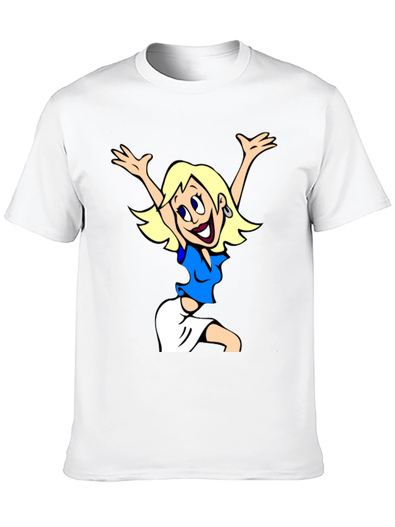 Cartoon Girl Graphic Tee - Fun & Stylish