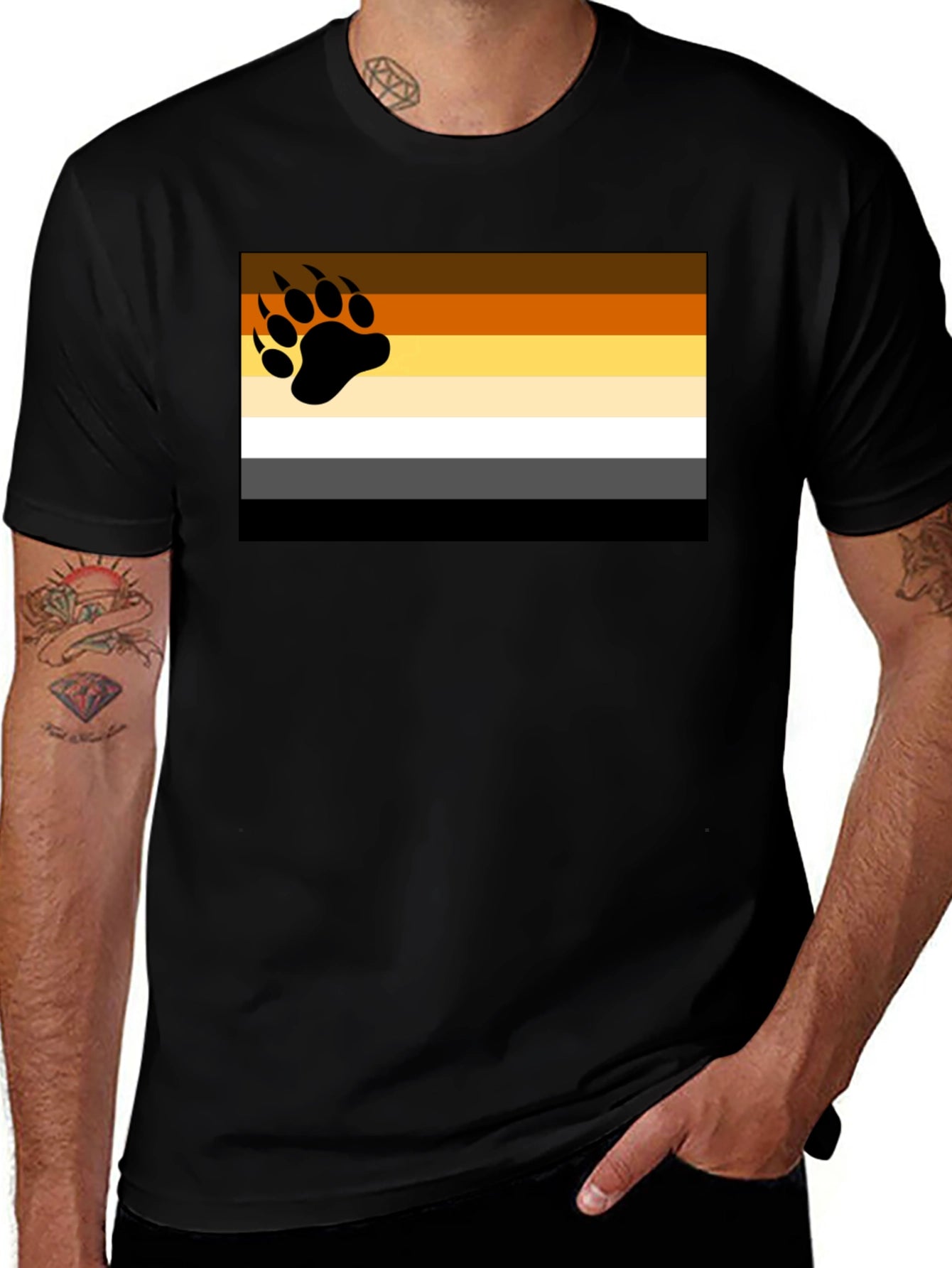 Bear Pride Flag T-Shirt - Graphic Tee