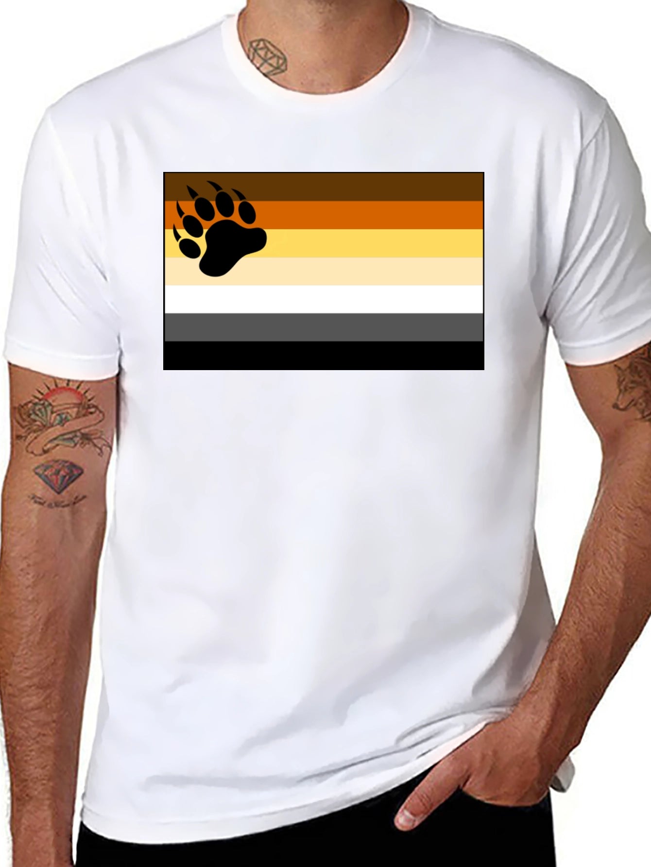 Bear Pride Flag T-Shirt - Graphic Tee