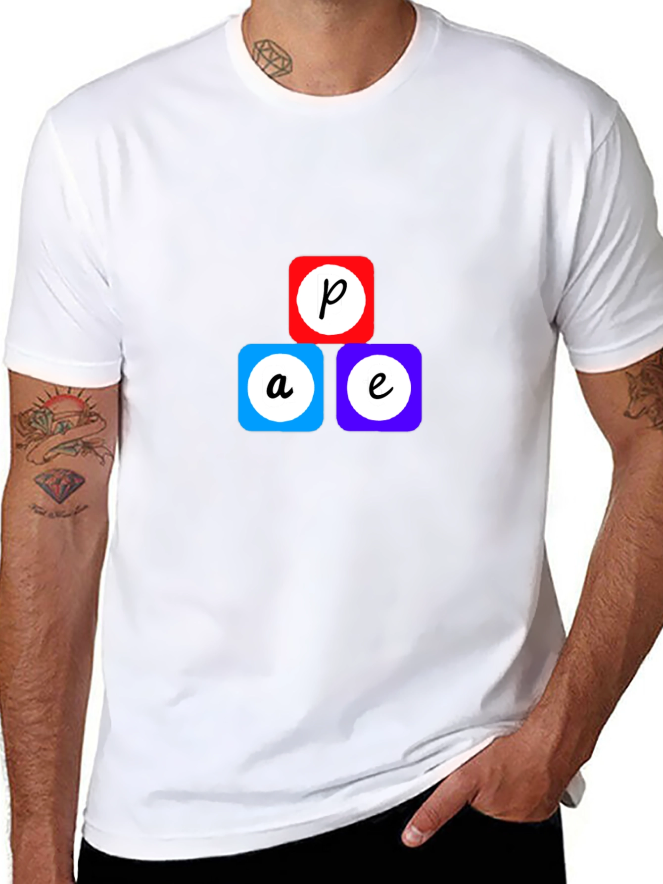 Geometric Letter T-Shirt