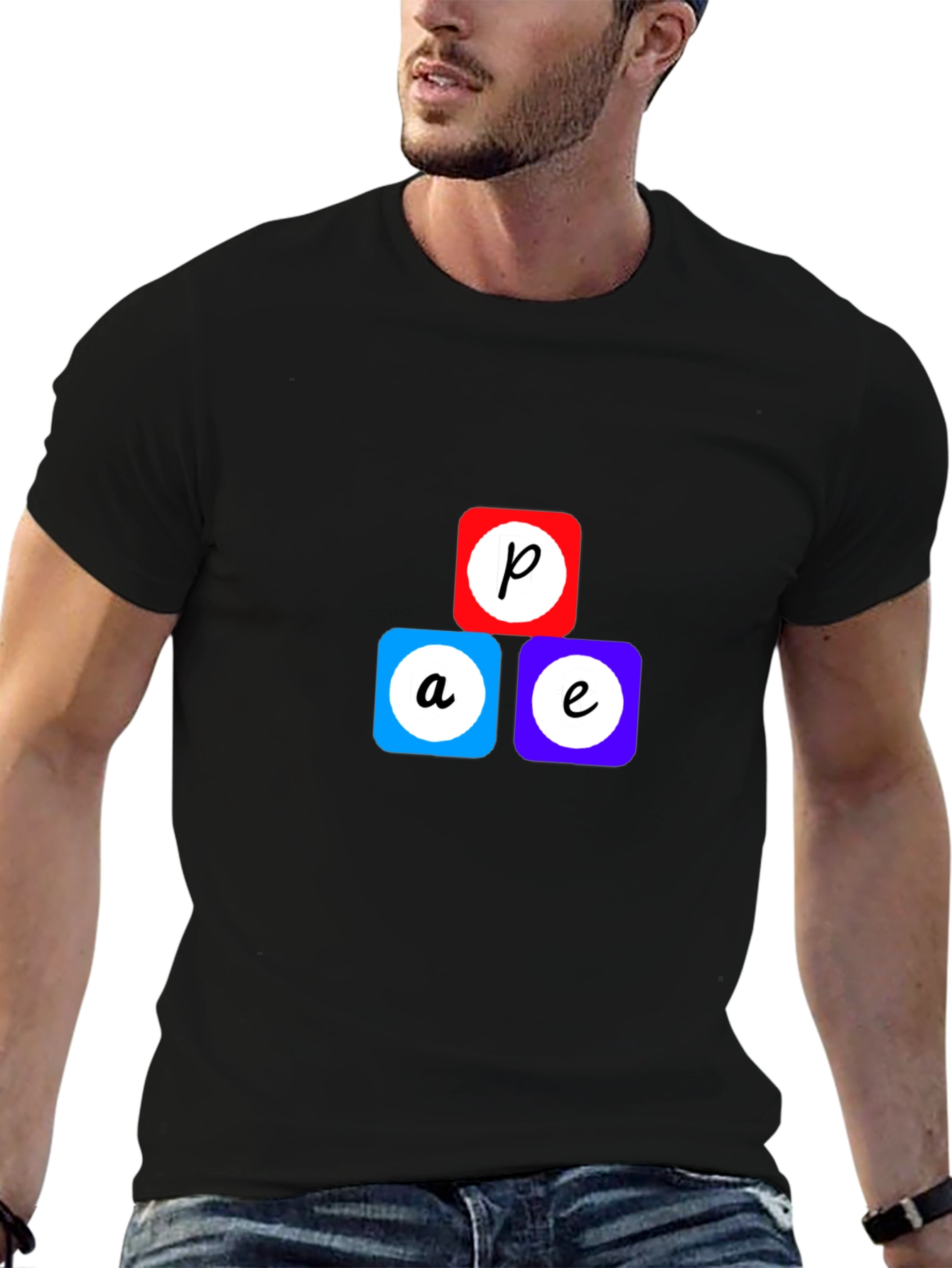 Geometric Letter T-Shirt