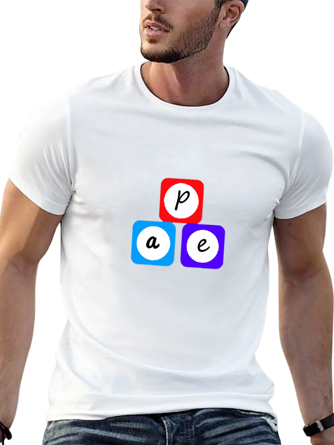 Geometric Letter T-Shirt