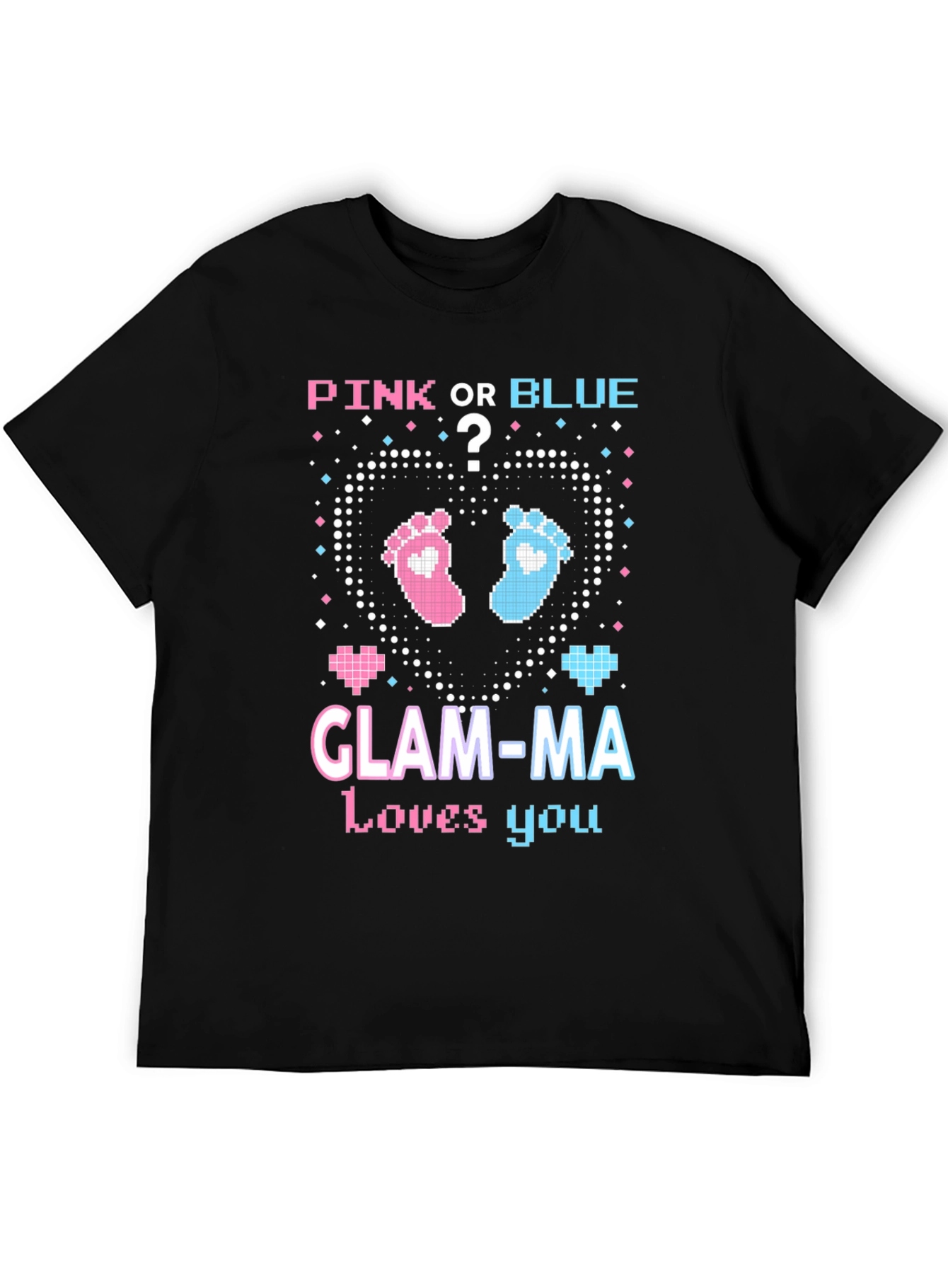 Pink or Blue Glam-Ma Gender Reveal T-Shirt