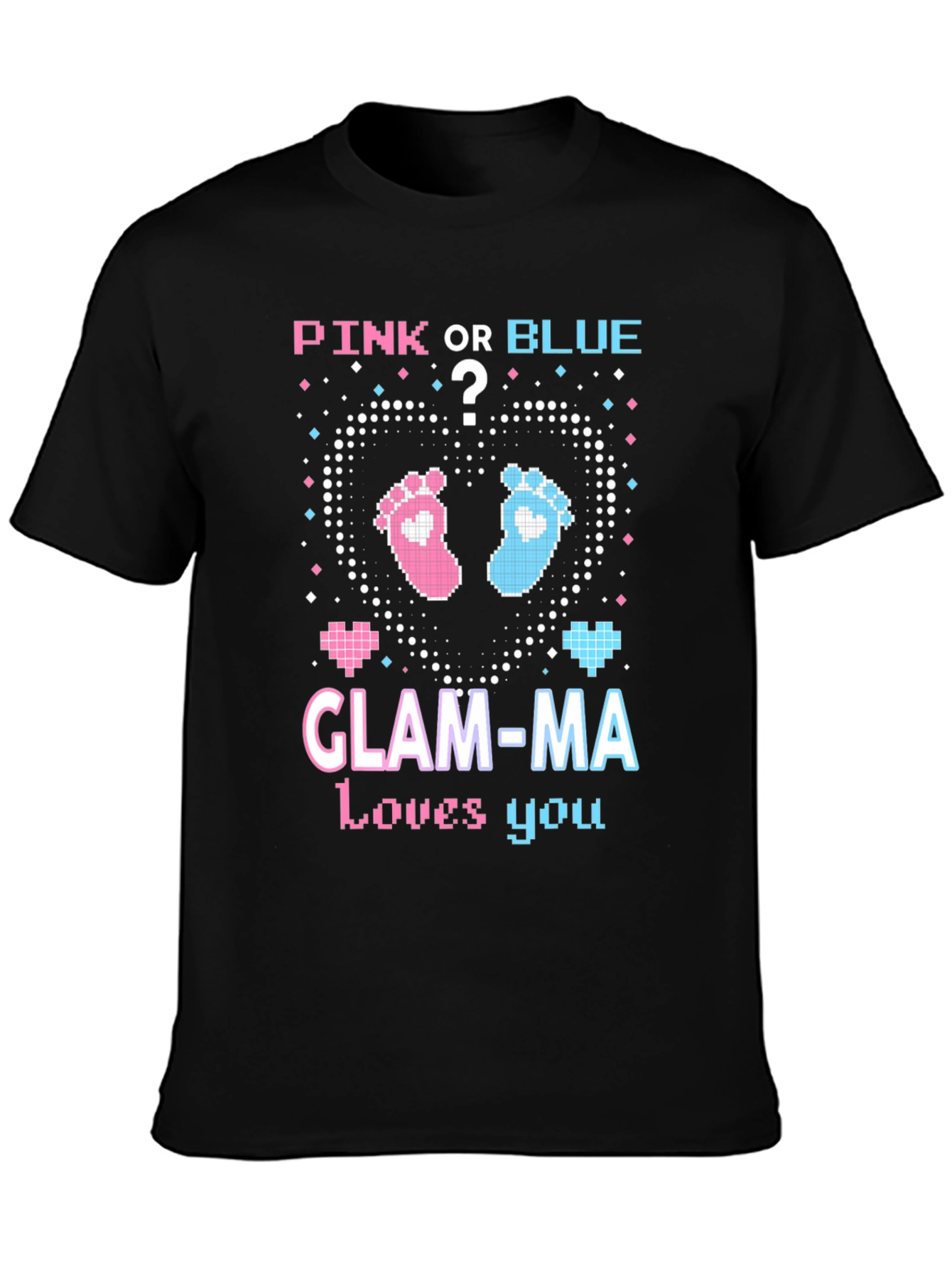 Pink or Blue Glam-Ma Gender Reveal T-Shirt