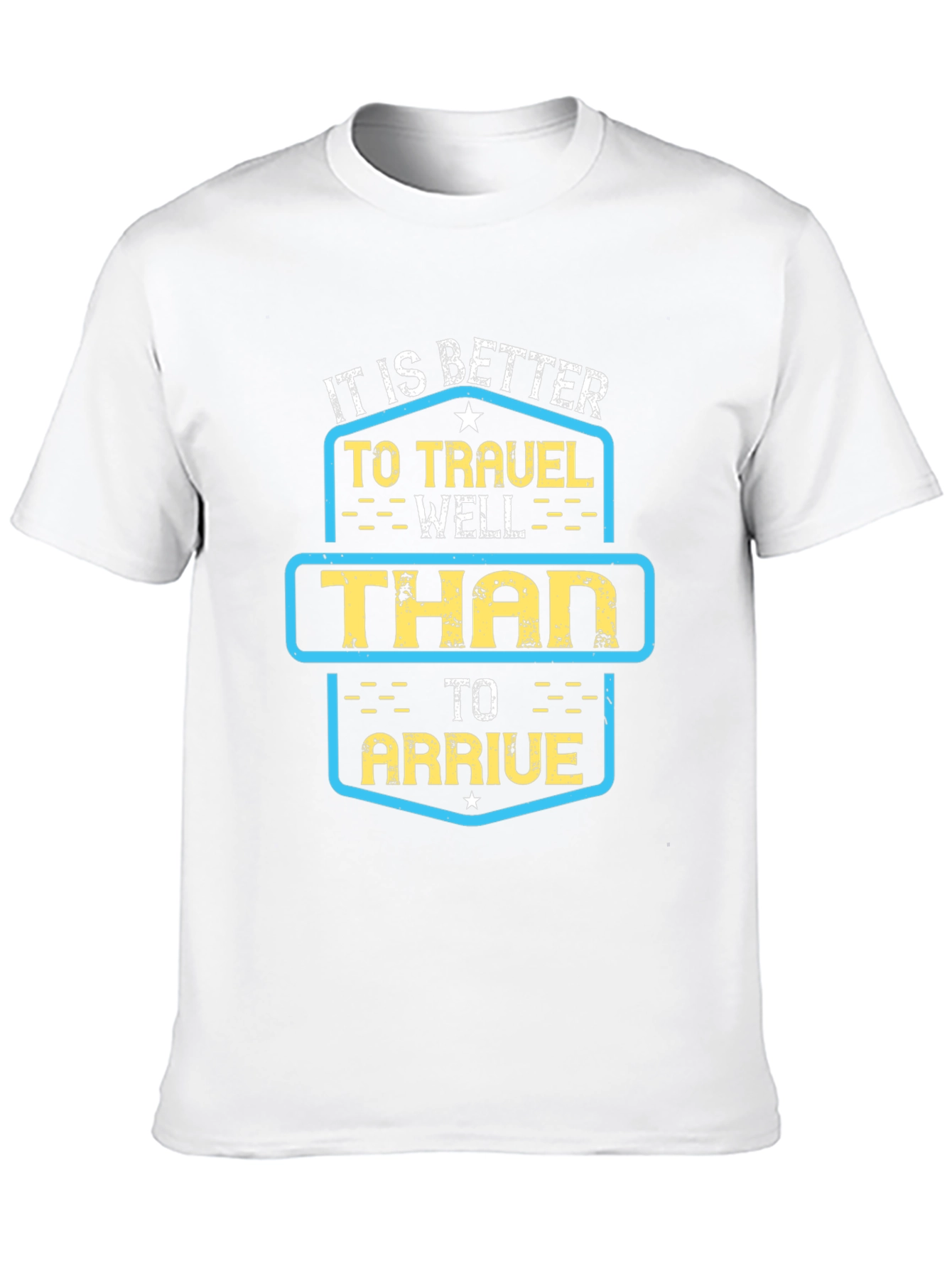 Travel Well Graphic Tee - Black Cotton T-Shirt