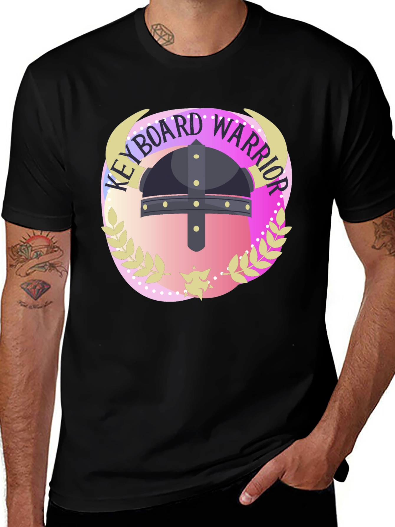 Keyboard Warrior Graphic Tee - Black
