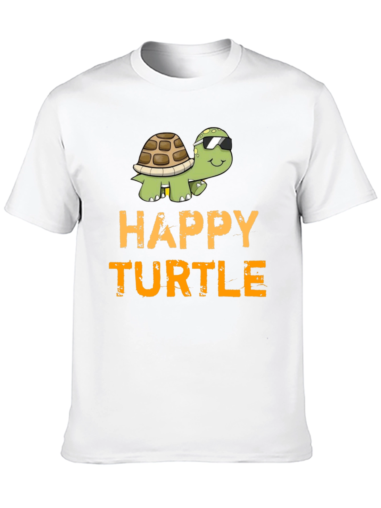 Happy Turtle Graphic T-Shirt - Cool Cartoon Design