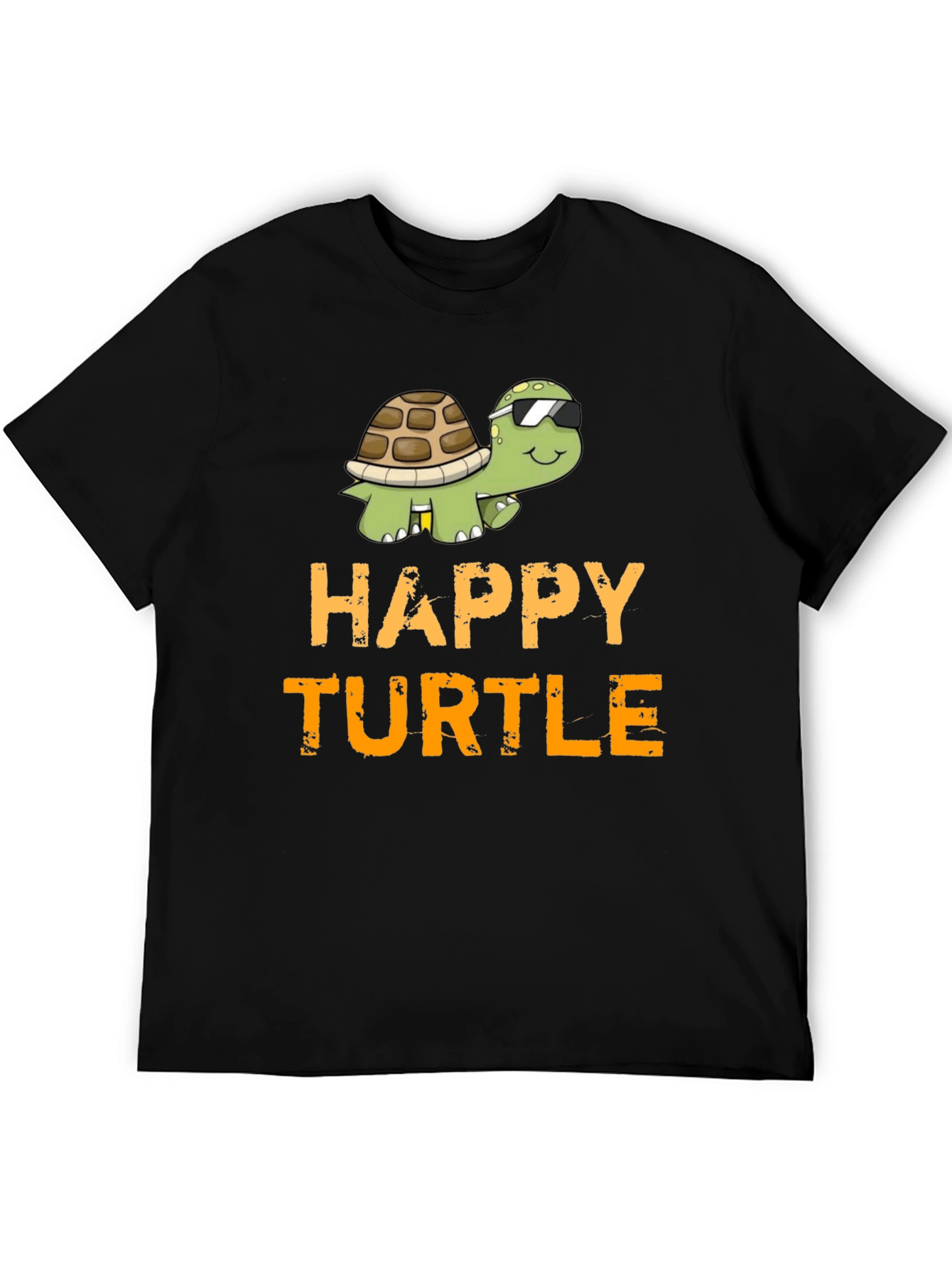 Happy Turtle Graphic T-Shirt - Cool Cartoon Design