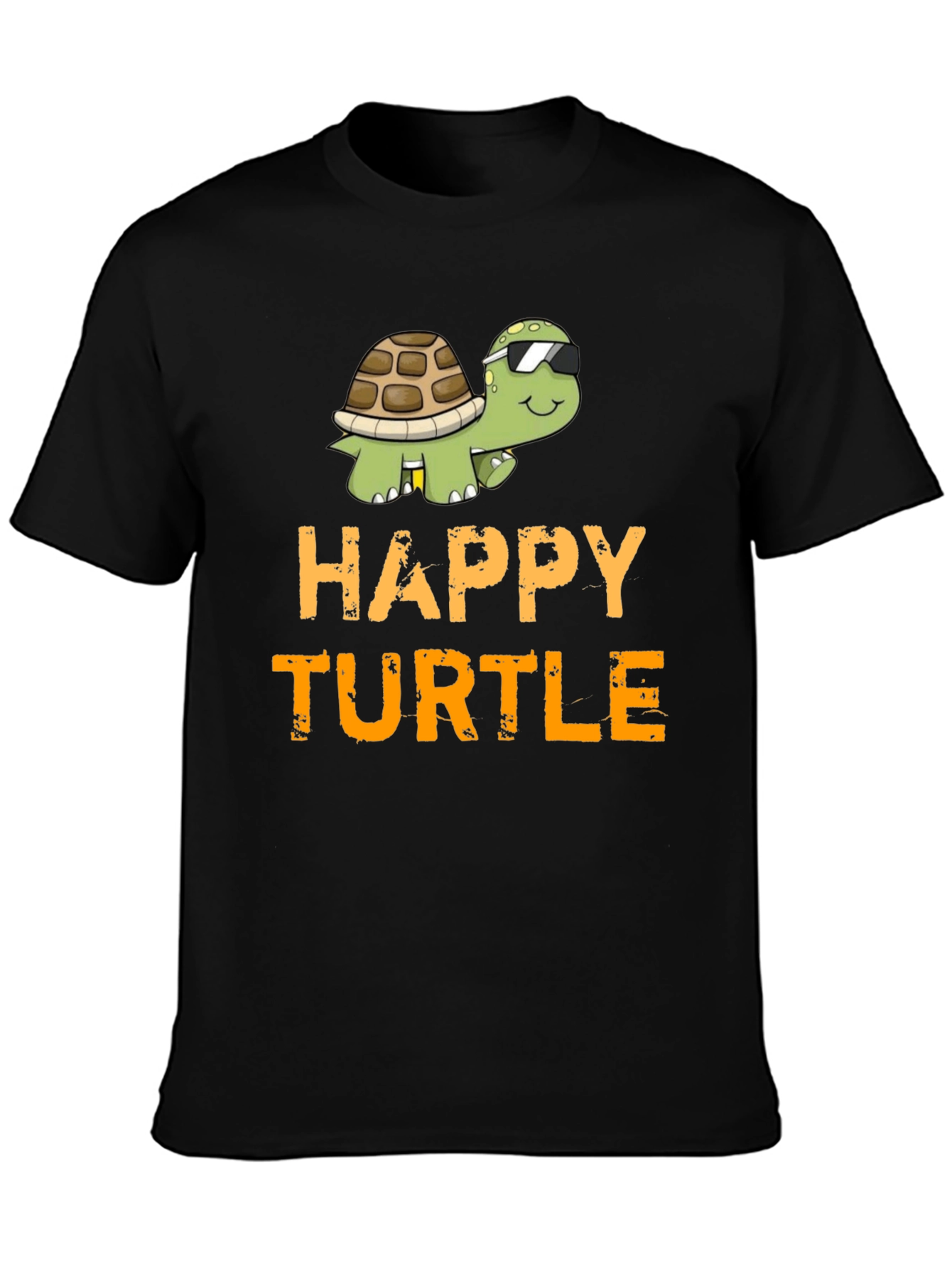 Happy Turtle Graphic T-Shirt - Cool Cartoon Design