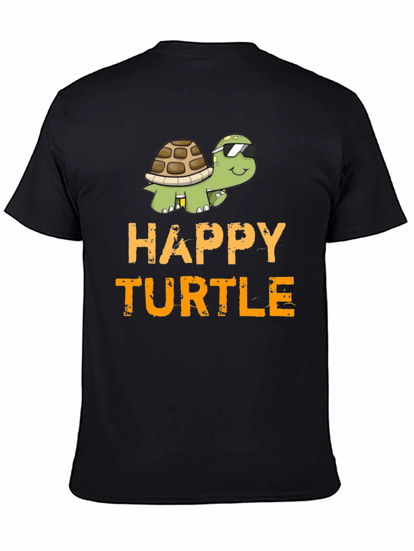 Happy Turtle Graphic T-Shirt - Cool Cartoon Design