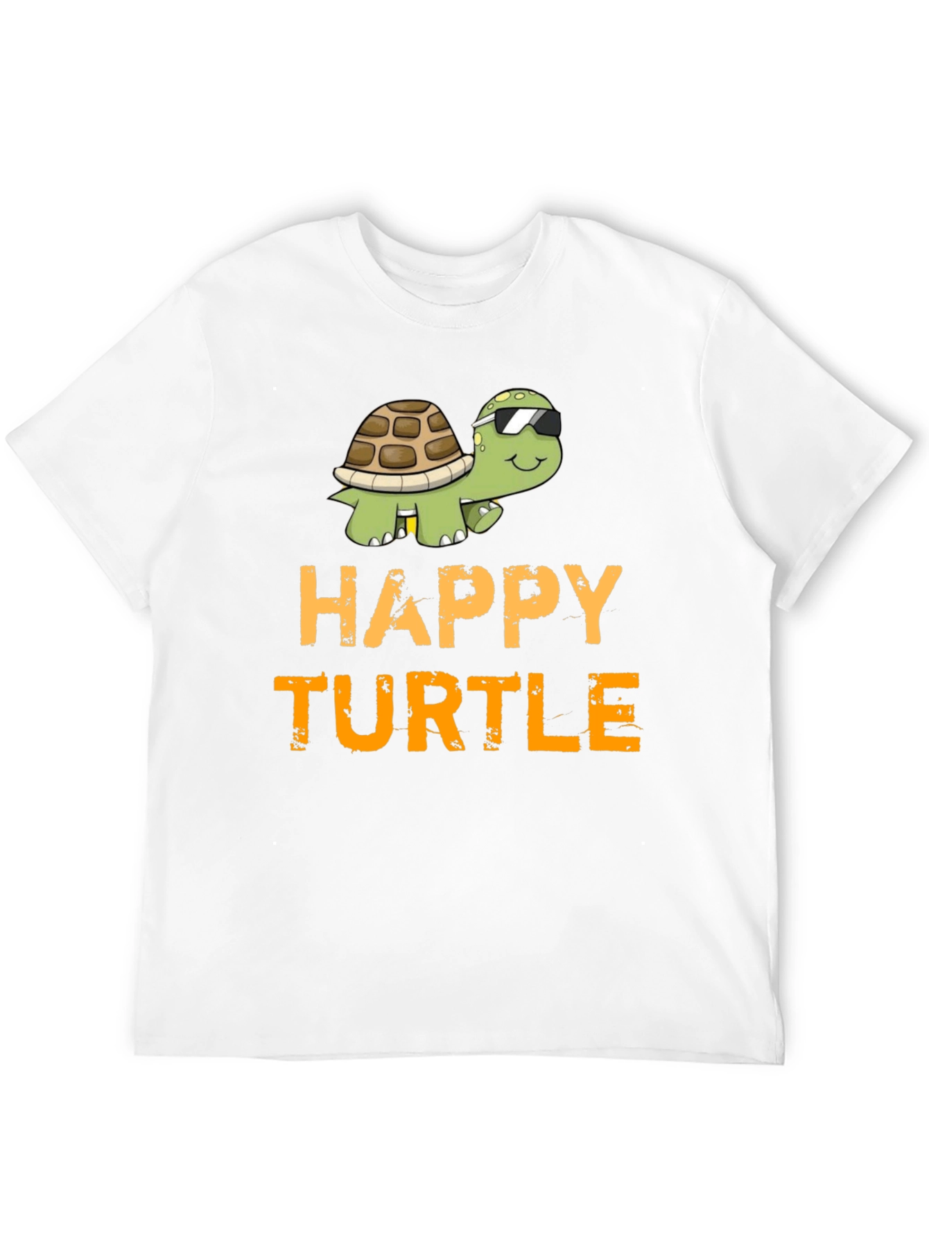 Happy Turtle Graphic T-Shirt - Cool Cartoon Design