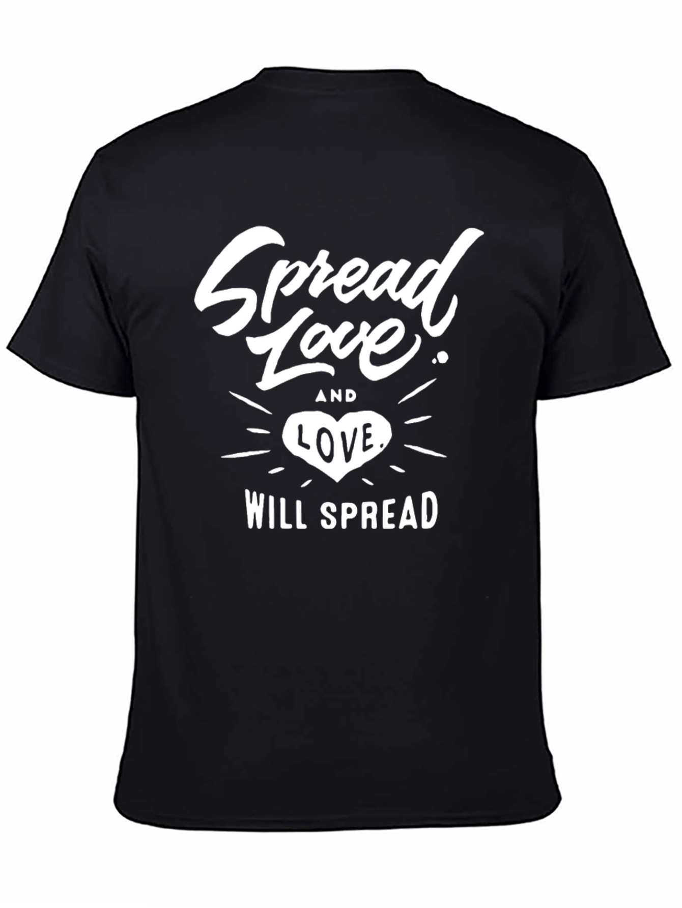 Spread Love Graphic T-Shirt - Classic Black