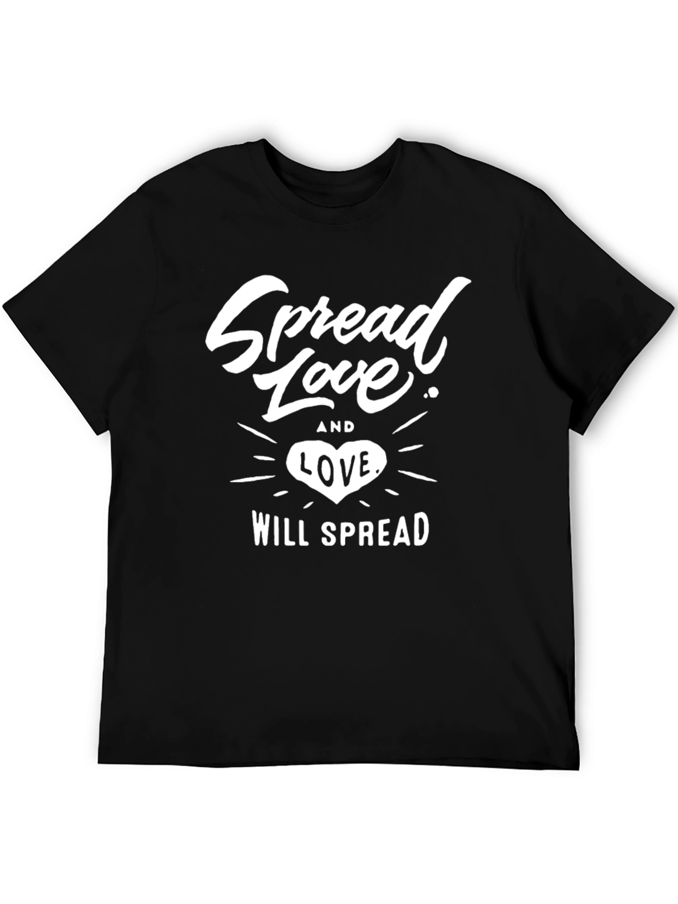 Spread Love Graphic T-Shirt - Classic Black