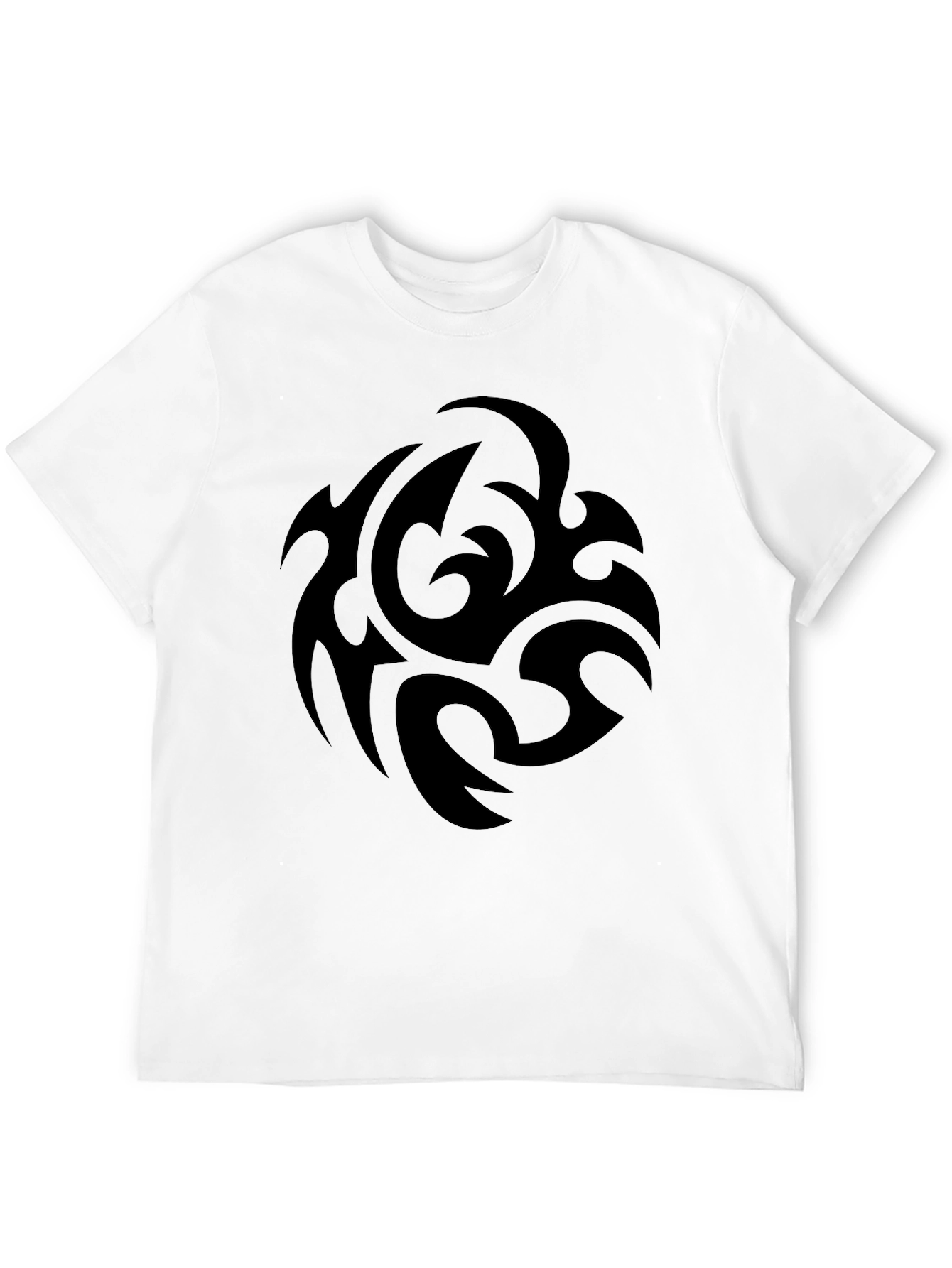 Mens Black Tribal Design T-Shirt