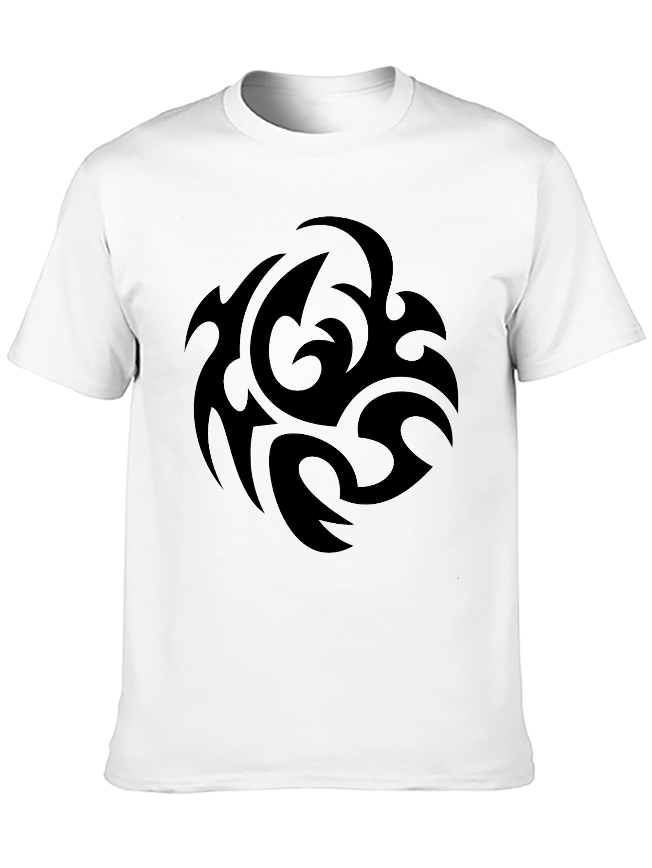 Mens Black Tribal Design T-Shirt