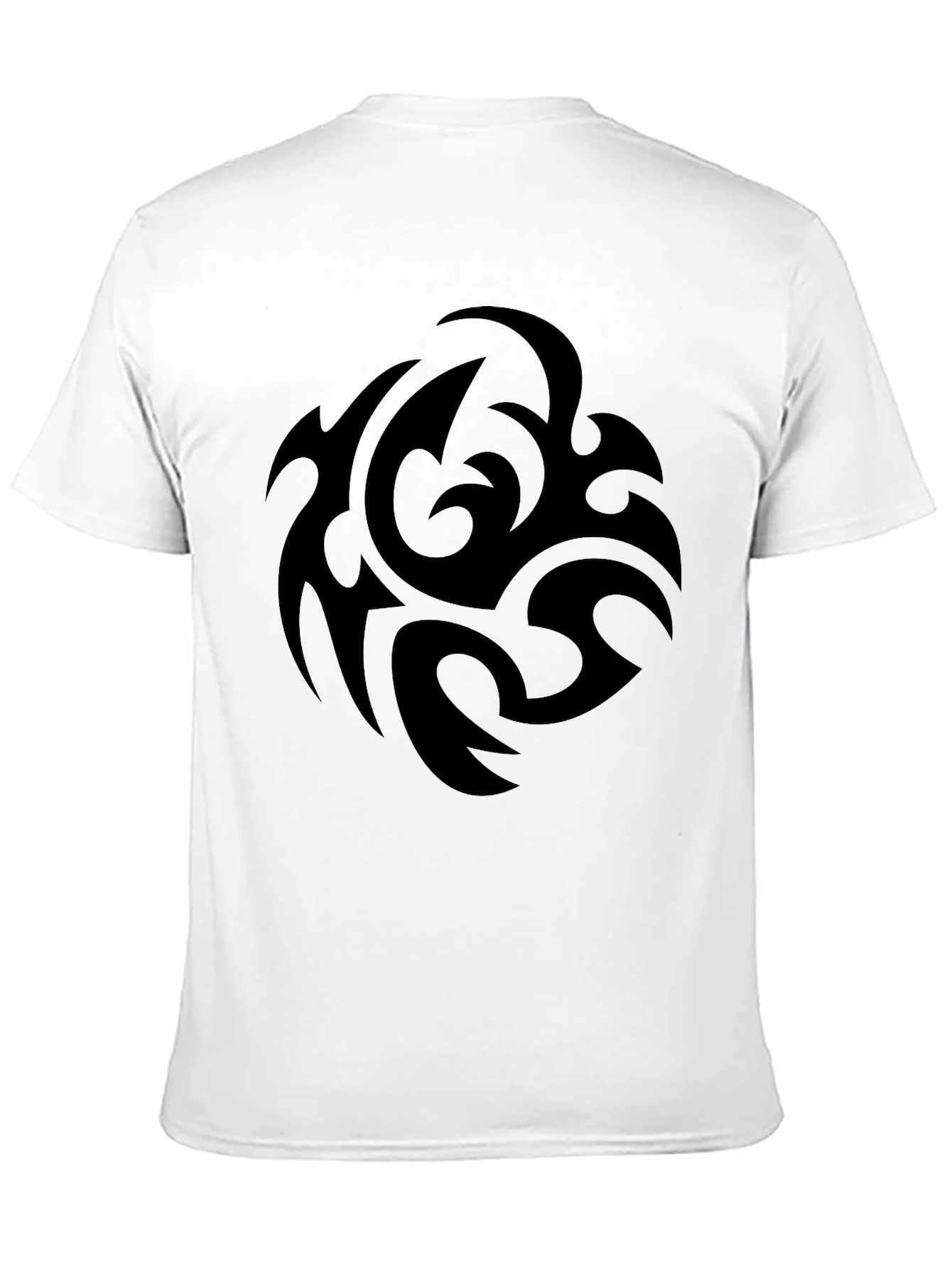 Mens Black Tribal Design T-Shirt
