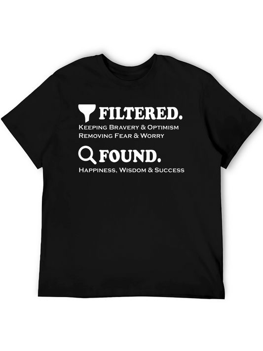 Filtered vs Found Graphic Tee - Black Cotton T-Shirt