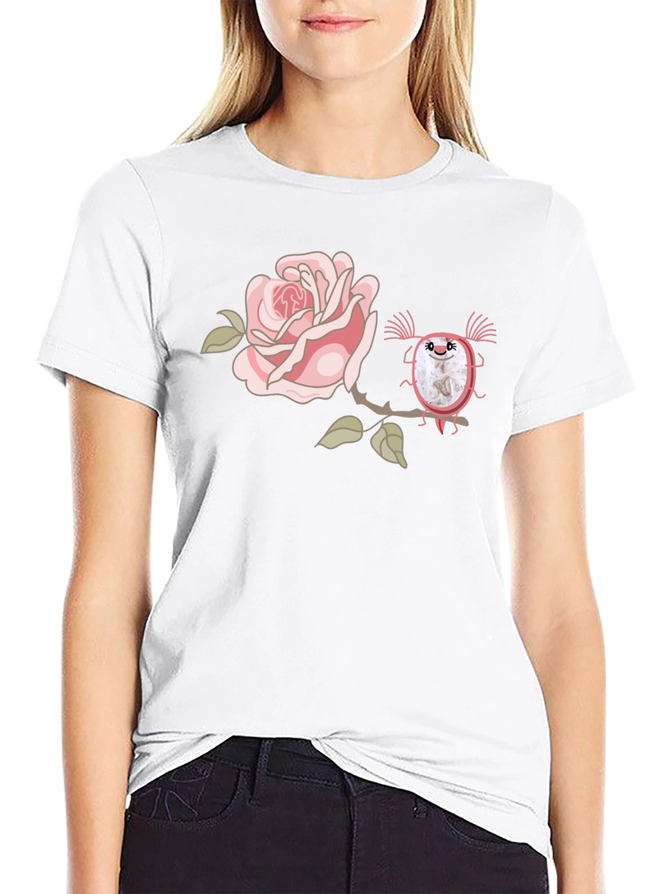 Rose & Creature Graphic Black T-Shirt