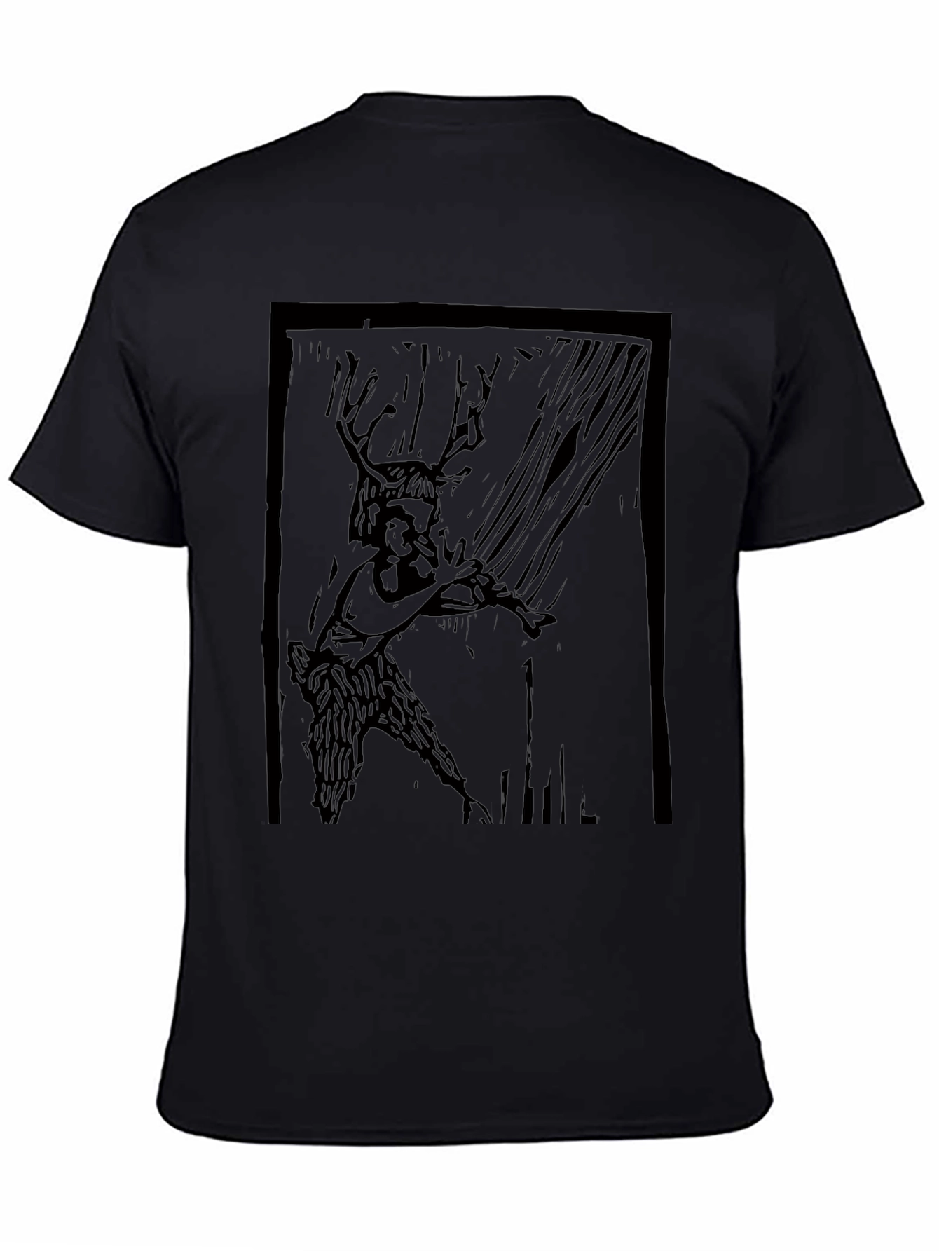 Faun Flute Player Graphic Tee - Dark Arts Style