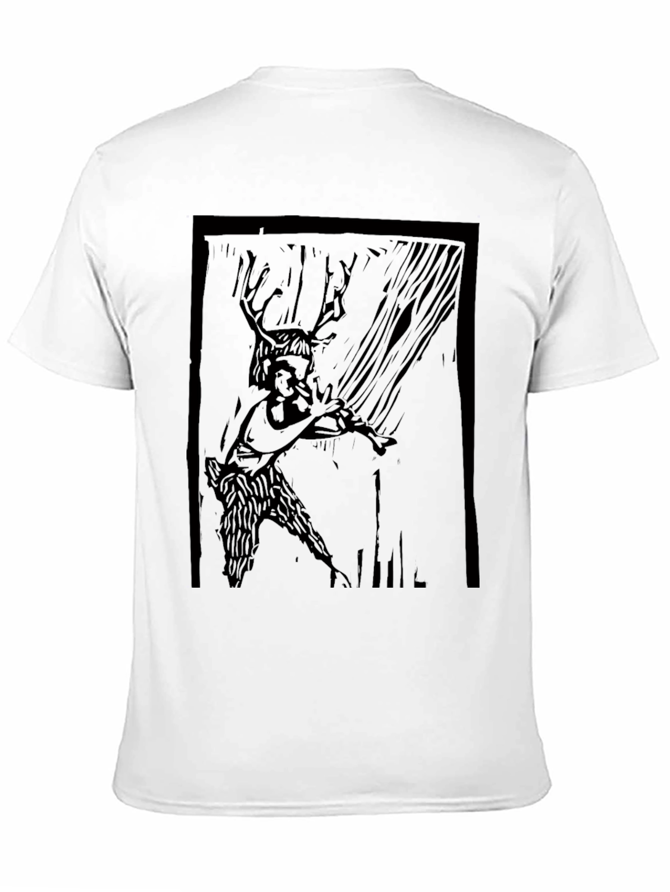Faun Flute Player Graphic Tee - Dark Arts Style