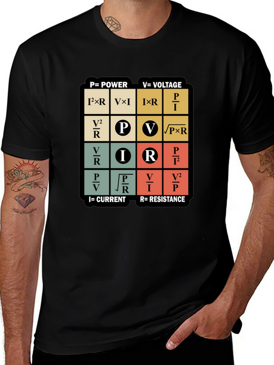 Electrical Engineering Formula T-Shirt - Power Voltage Current