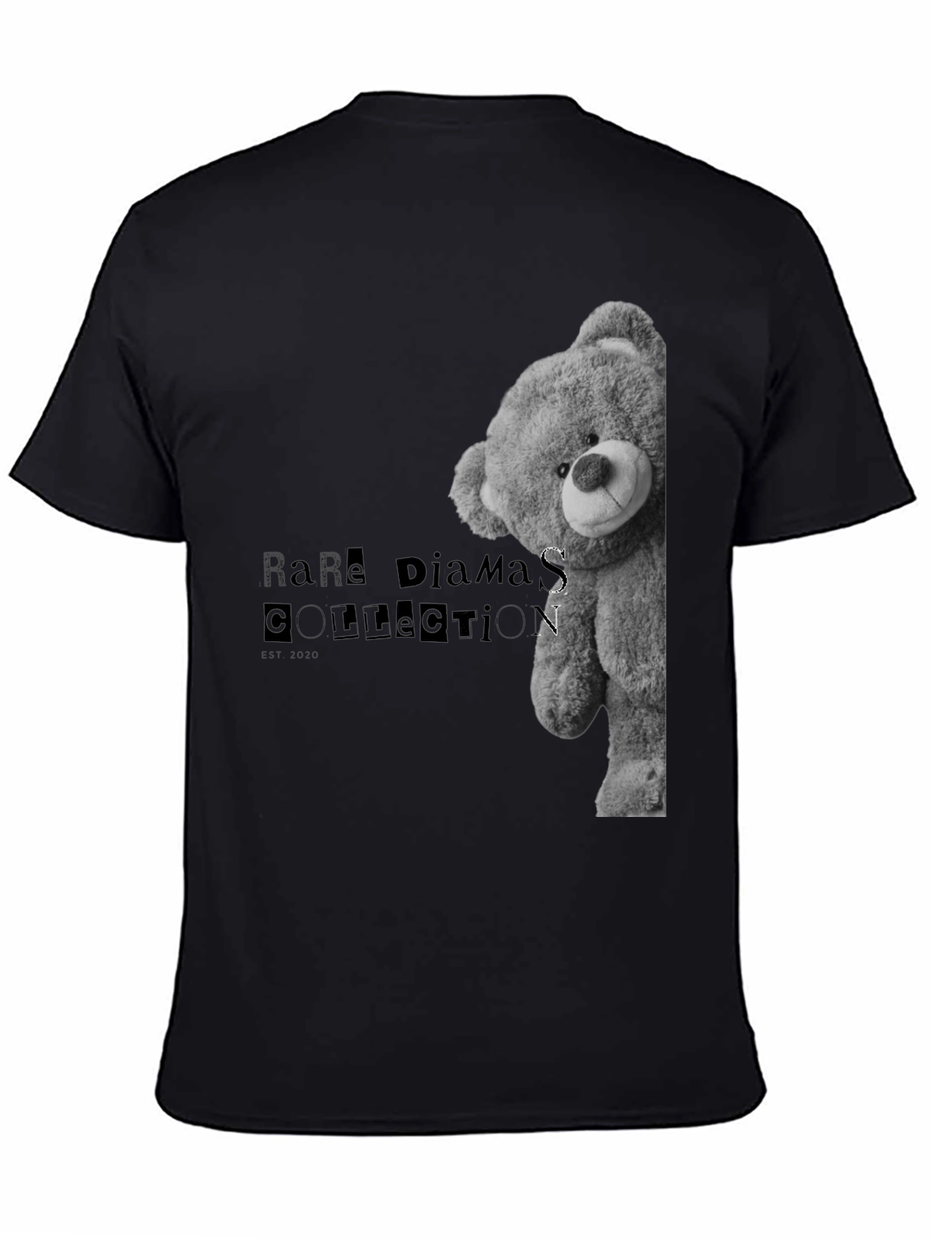 Rare Diamonds Bear Graphic Tee - Black