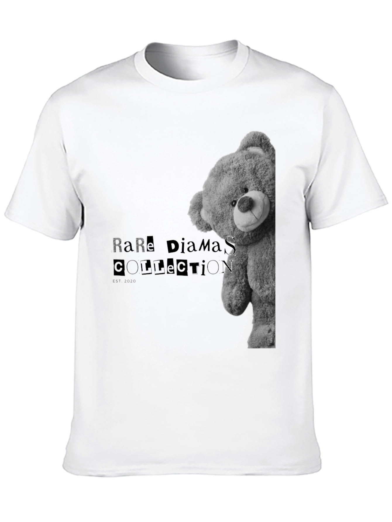 Rare Diamonds Bear Graphic Tee - Black
