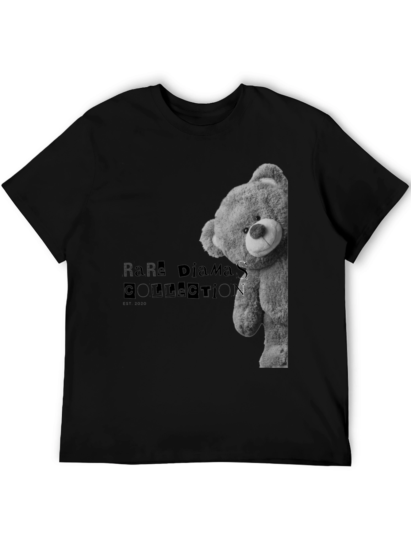 Rare Diamonds Bear Graphic Tee - Black