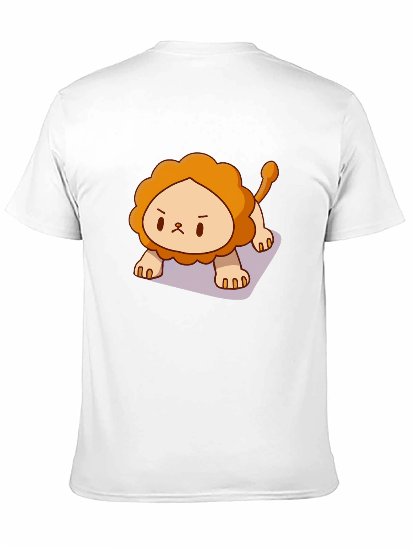 Cute Lion Graphic Tee - Black Cotton T-Shirt
