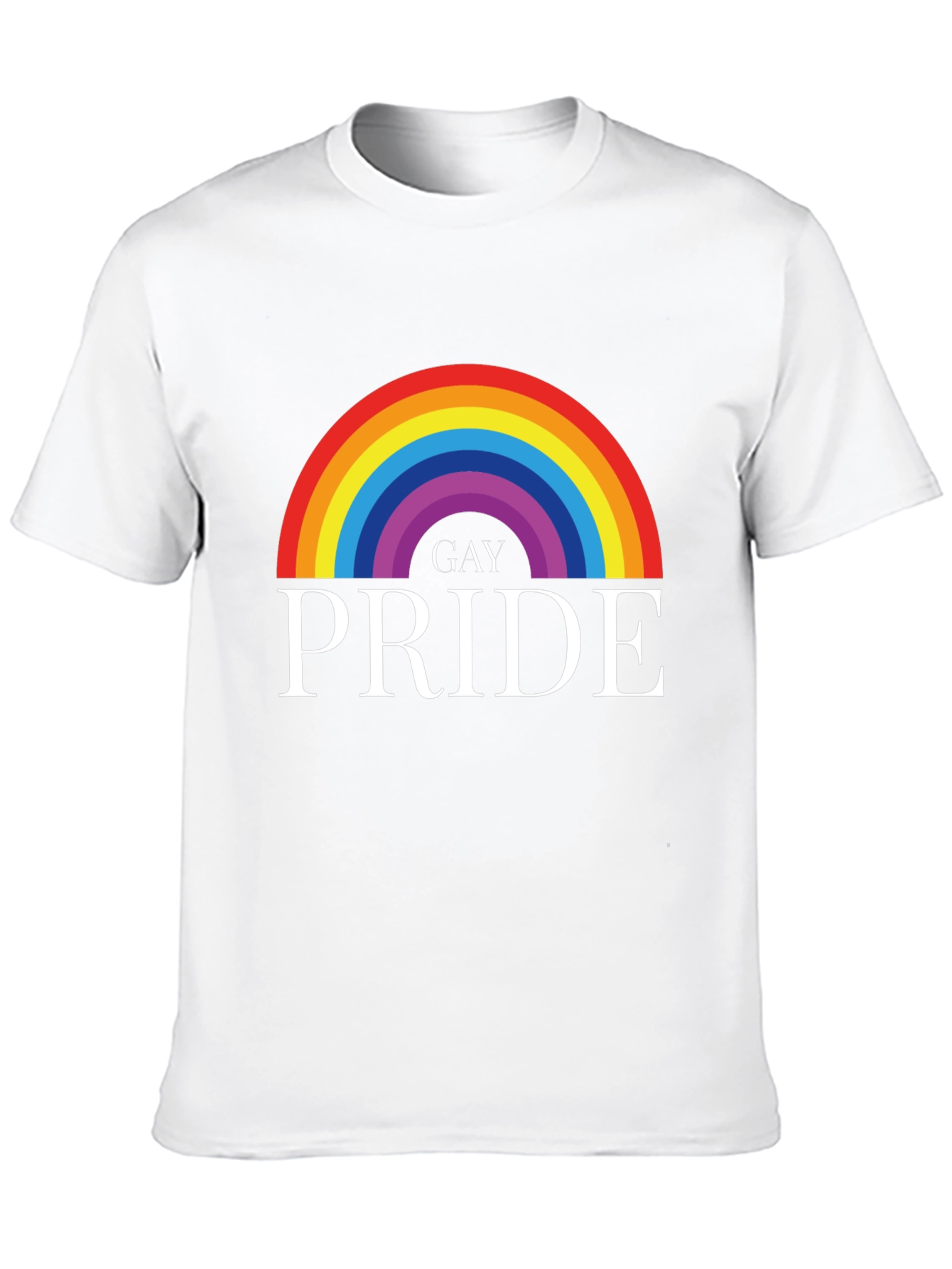 Gay Pride Rainbow Graphic Tee - Black