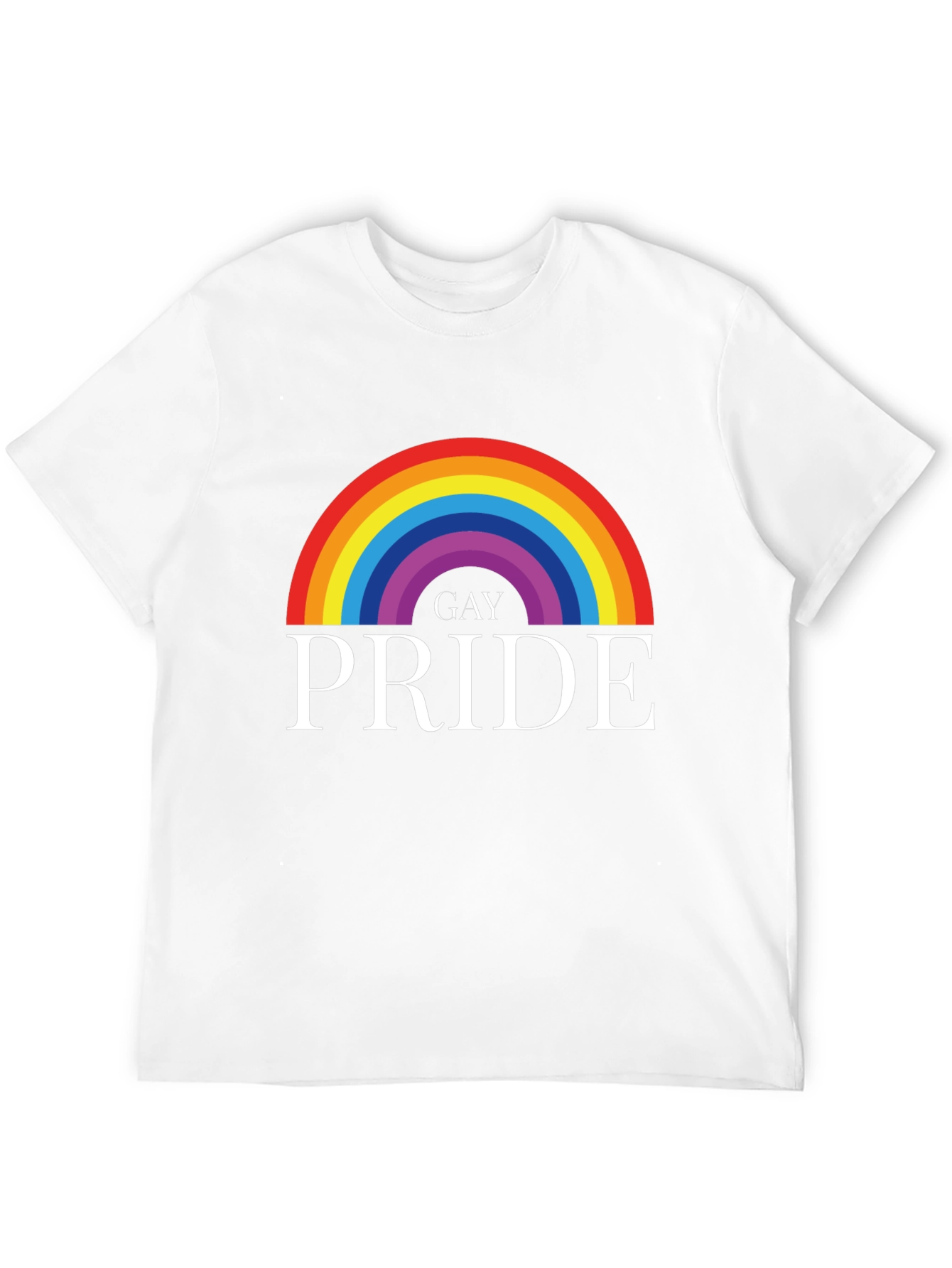 Gay Pride Rainbow Graphic Tee - Black