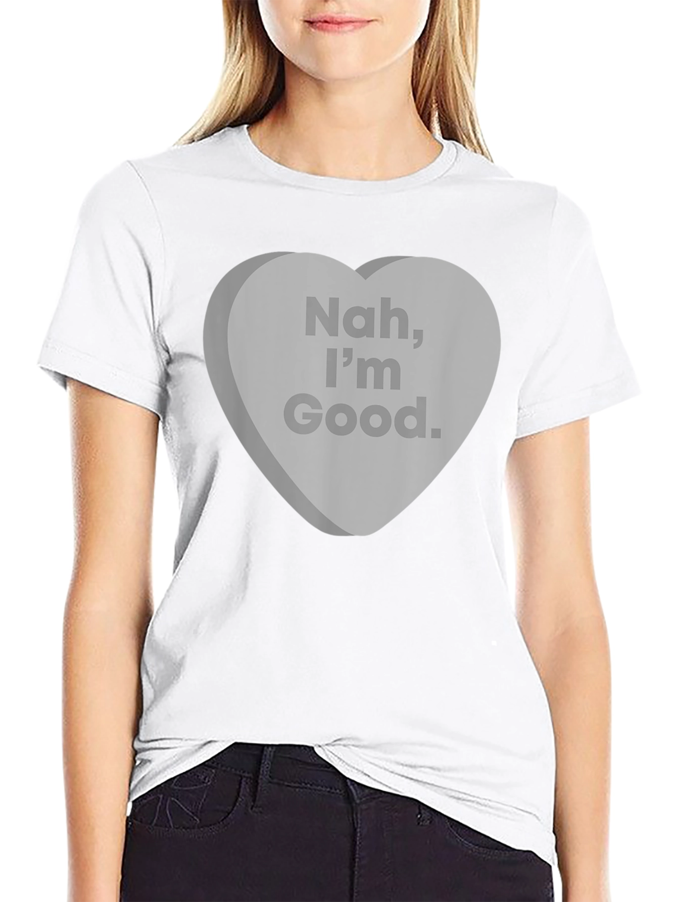 Nah Im Good T-Shirt Funny Candy Heart Graphic Tee