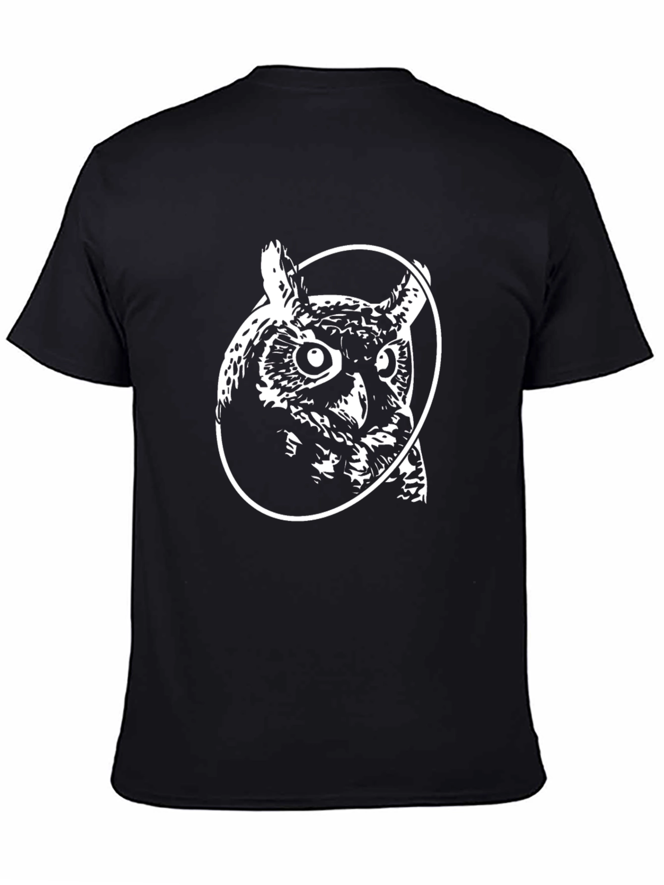 Owl Graphic Black T-Shirt - Stylish Mens Tee