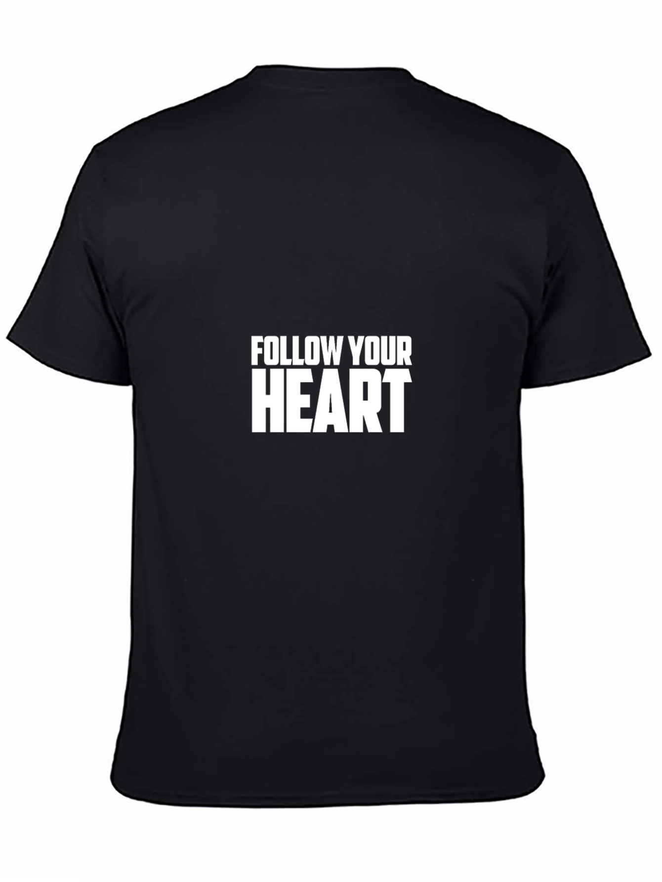 Follow Your Heart Graphic T-Shirt - Black Cotton Tee