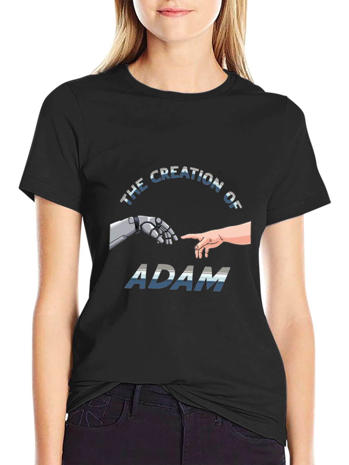 Creation of Adam Robot Touch T-Shirt