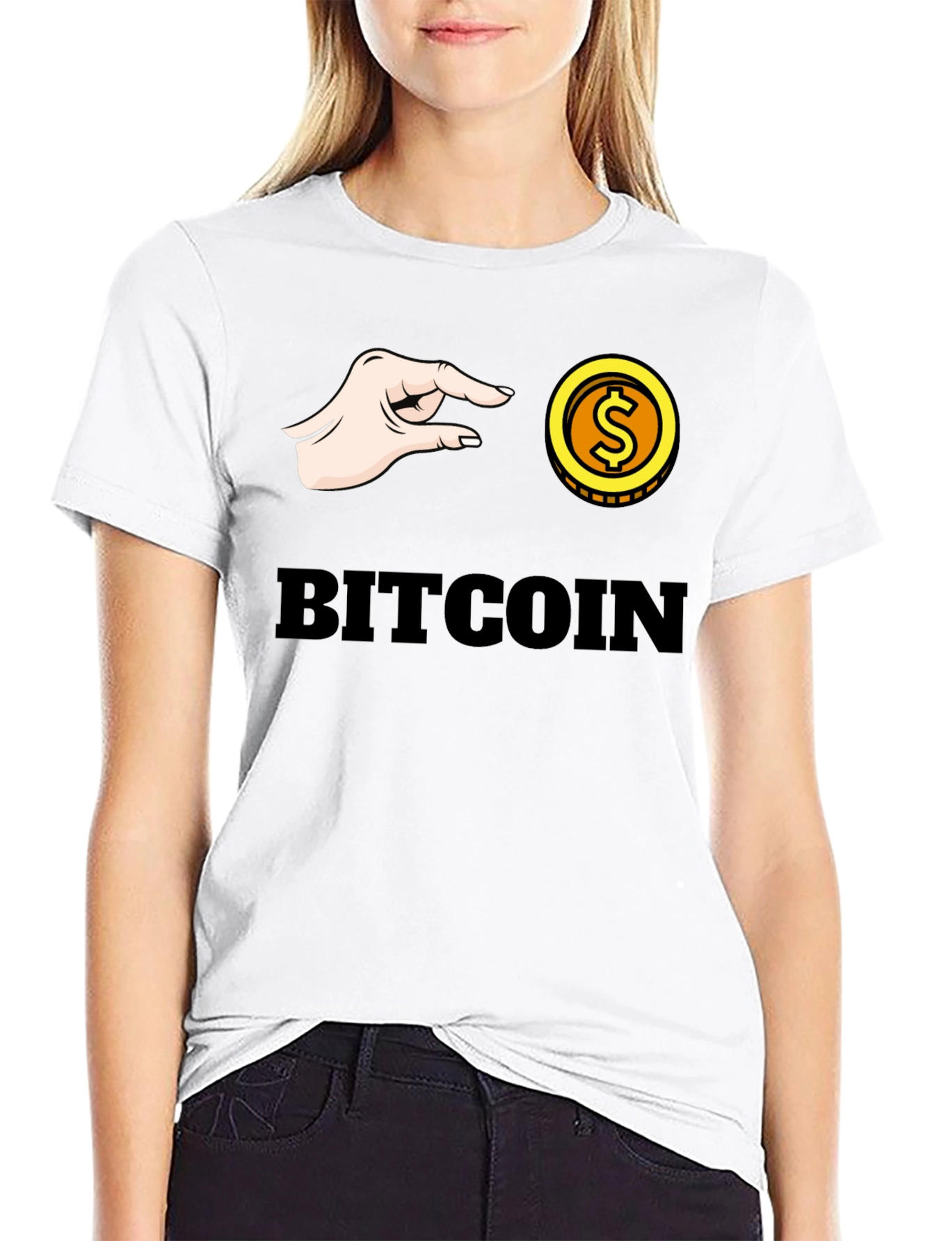 Bitcoin Pinch T-Shirt - Crypto Graphic Tee
