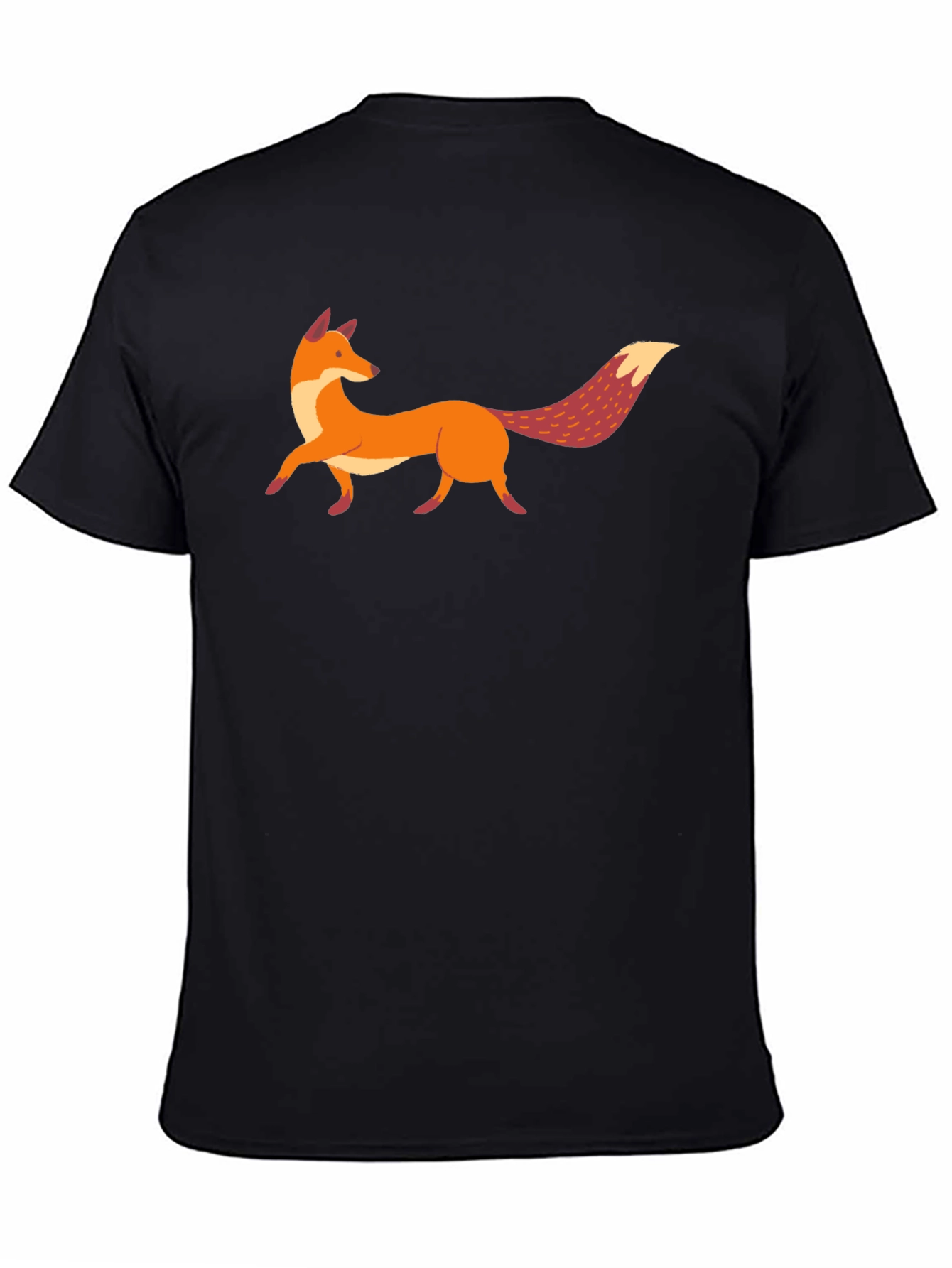 Fox Graphic Print Black T-Shirt