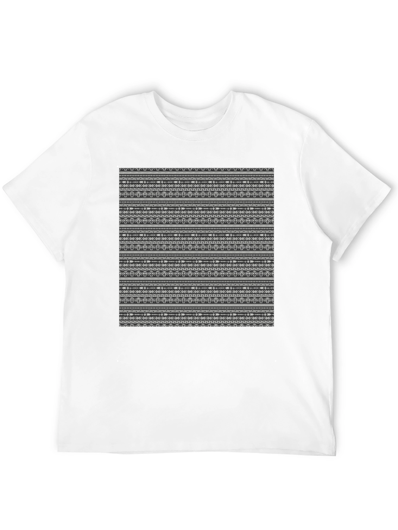 Black Patterned T-Shirt - Stylish Casual Wear