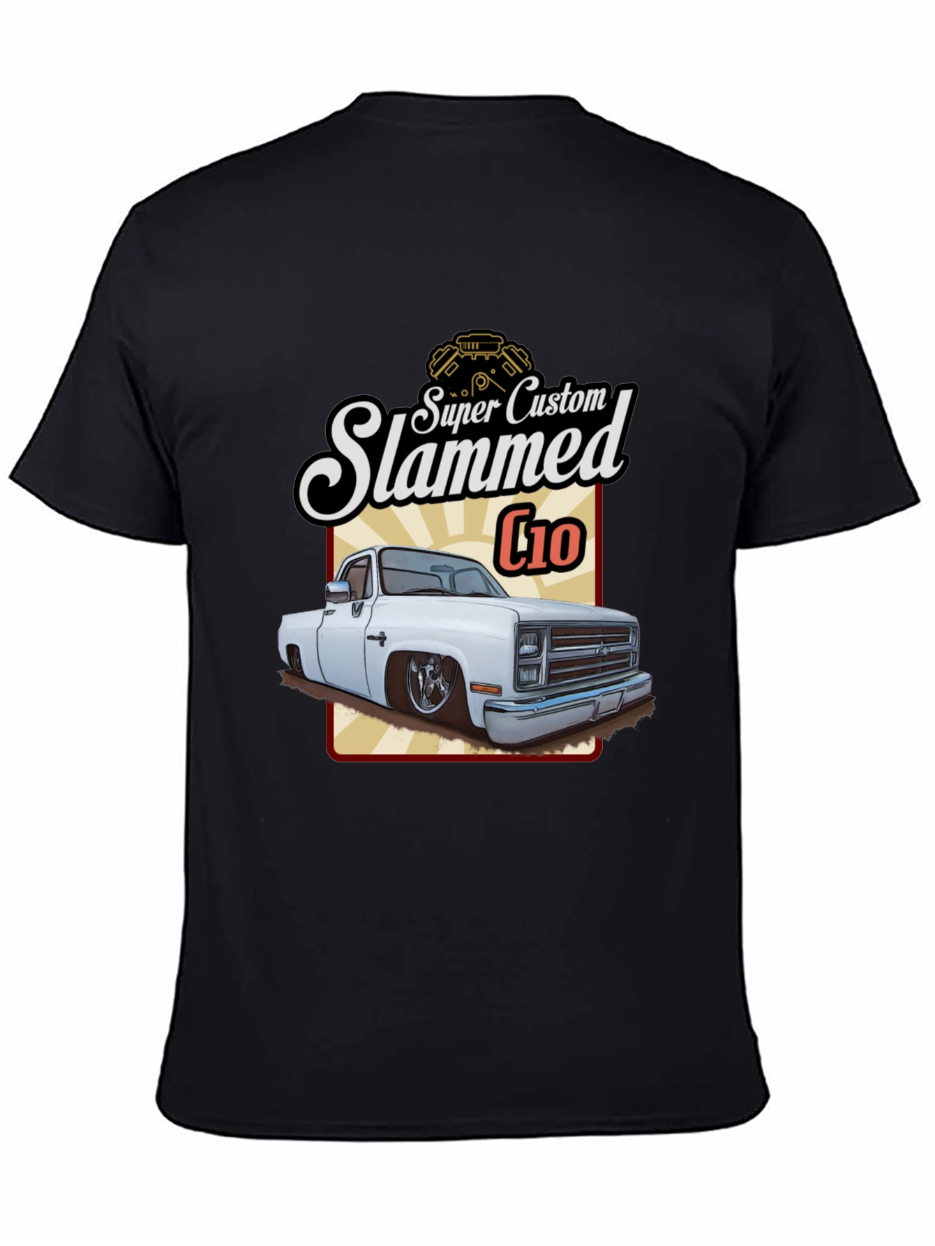 Slammed C10 T-Shirt - Custom Truck Design