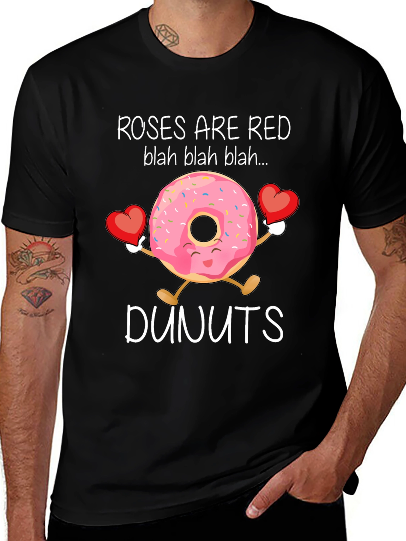 Roses Are Red Dunuts T-Shirt Valentines Day Gift