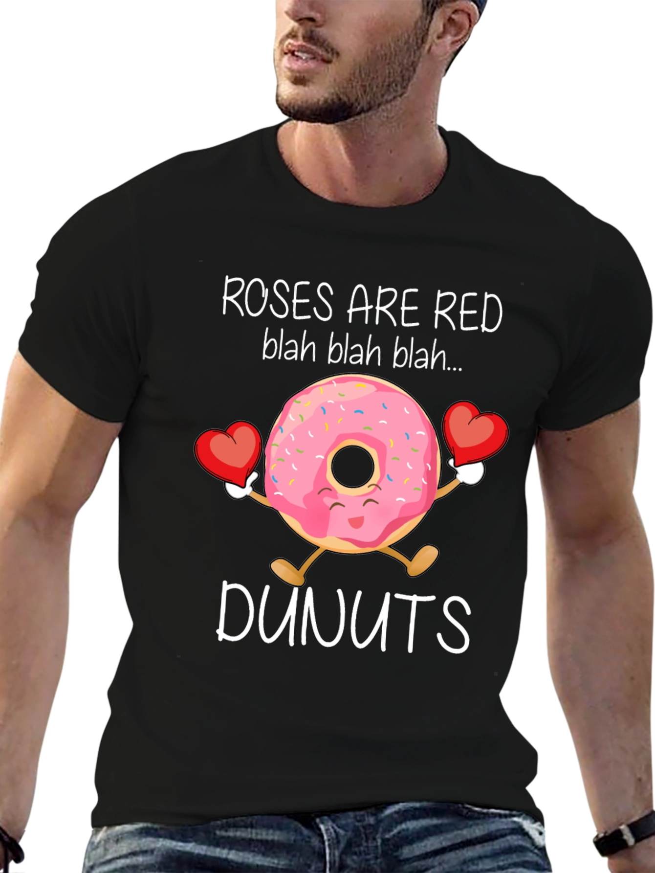 Roses Are Red Dunuts T-Shirt Valentines Day Gift