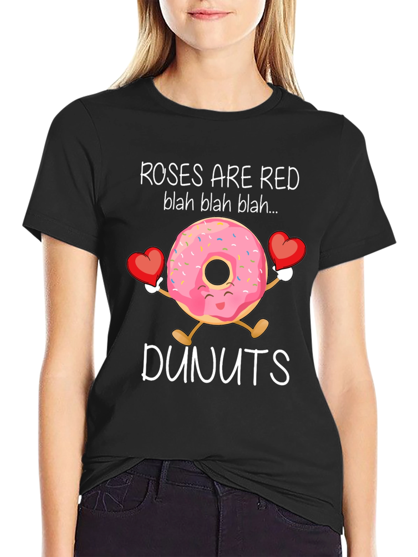 Roses Are Red Dunuts T-Shirt Valentines Day Gift