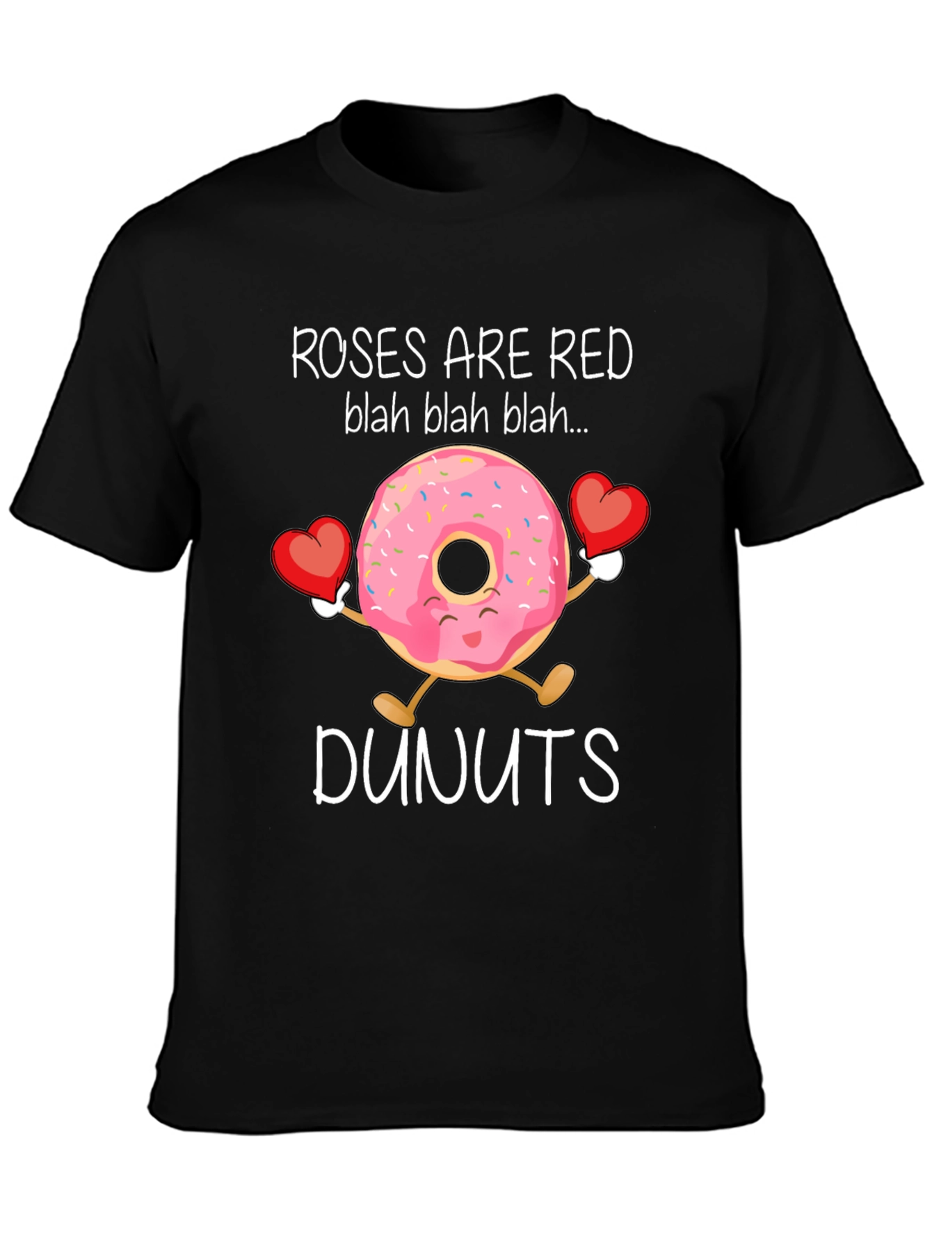 Roses Are Red Dunuts T-Shirt Valentines Day Gift