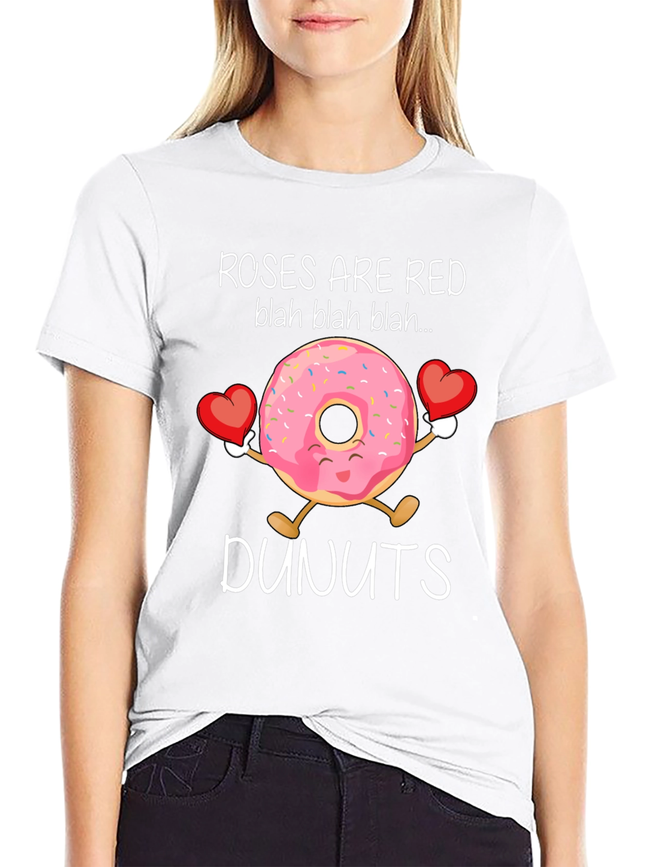 Roses Are Red Dunuts T-Shirt Valentines Day Gift