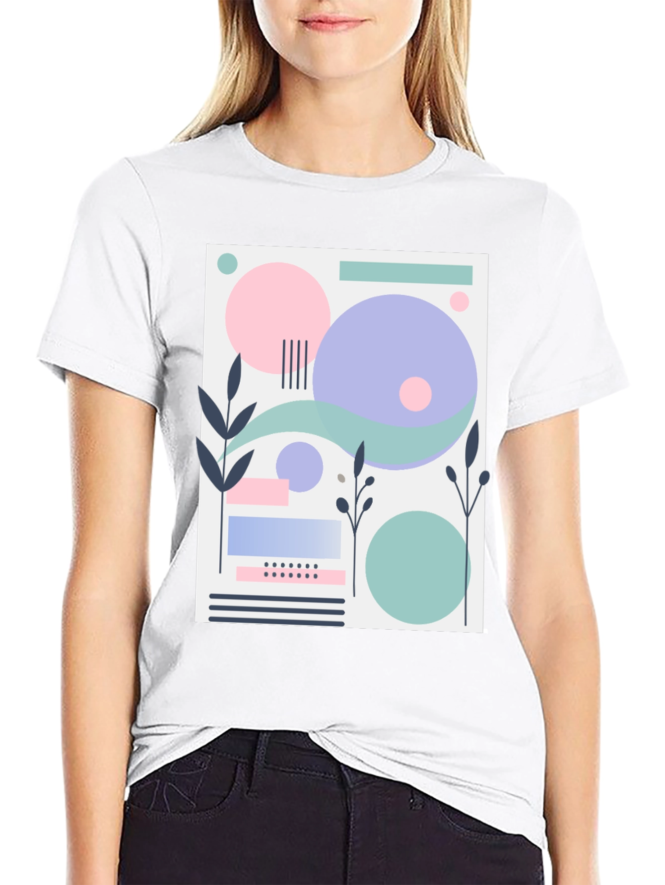Abstract Geometric Design T-Shirt - Modern Art Tee