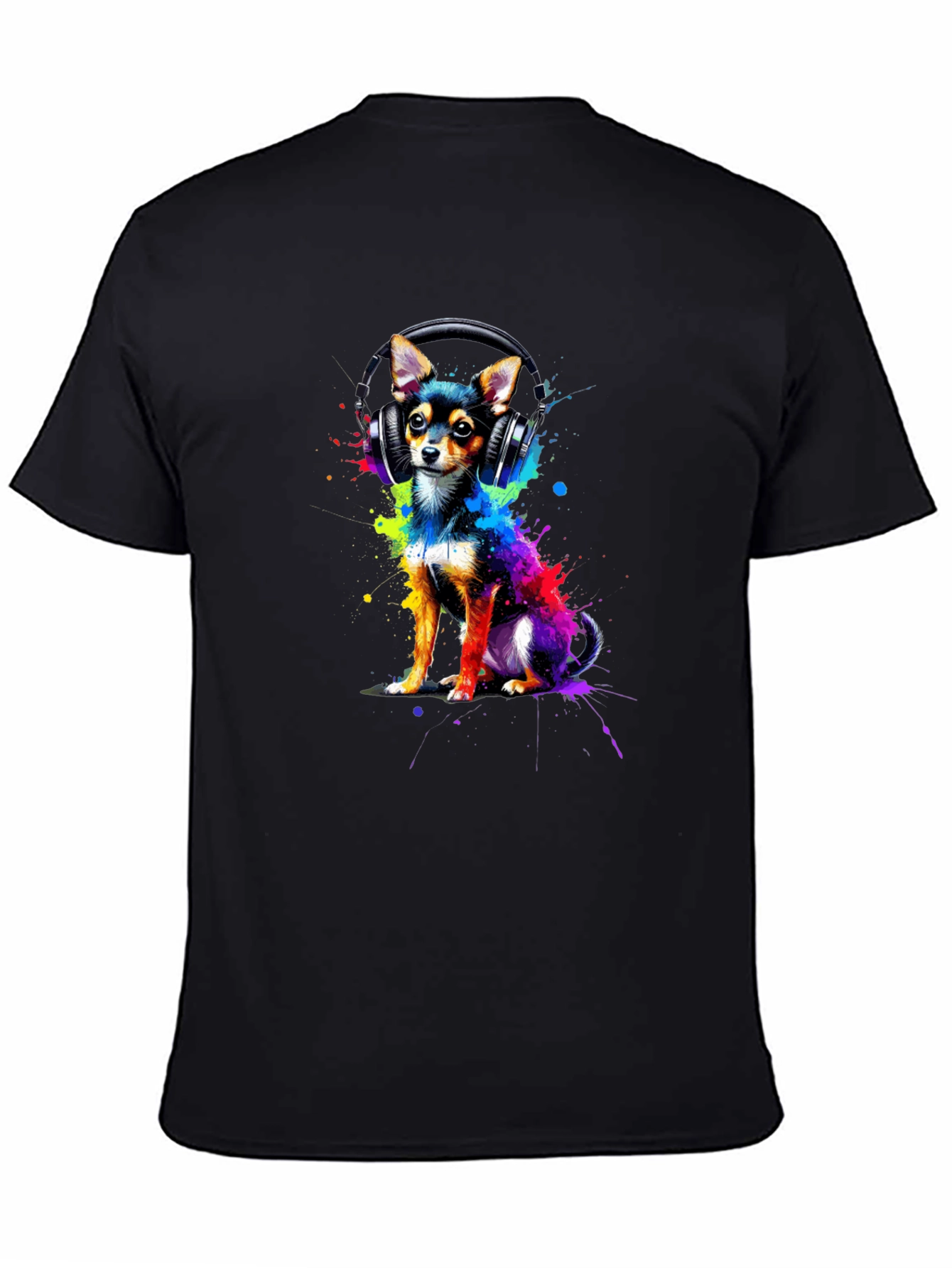 Dog with Headphones Graphic Tee