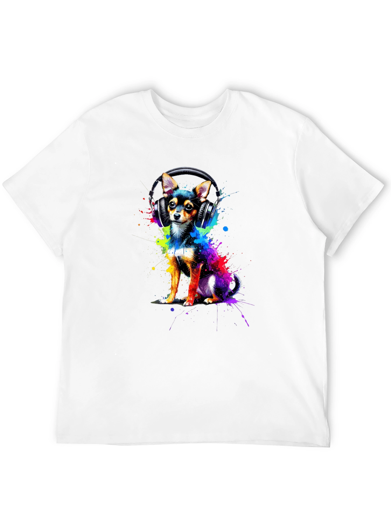 Dog with Headphones Graphic Tee